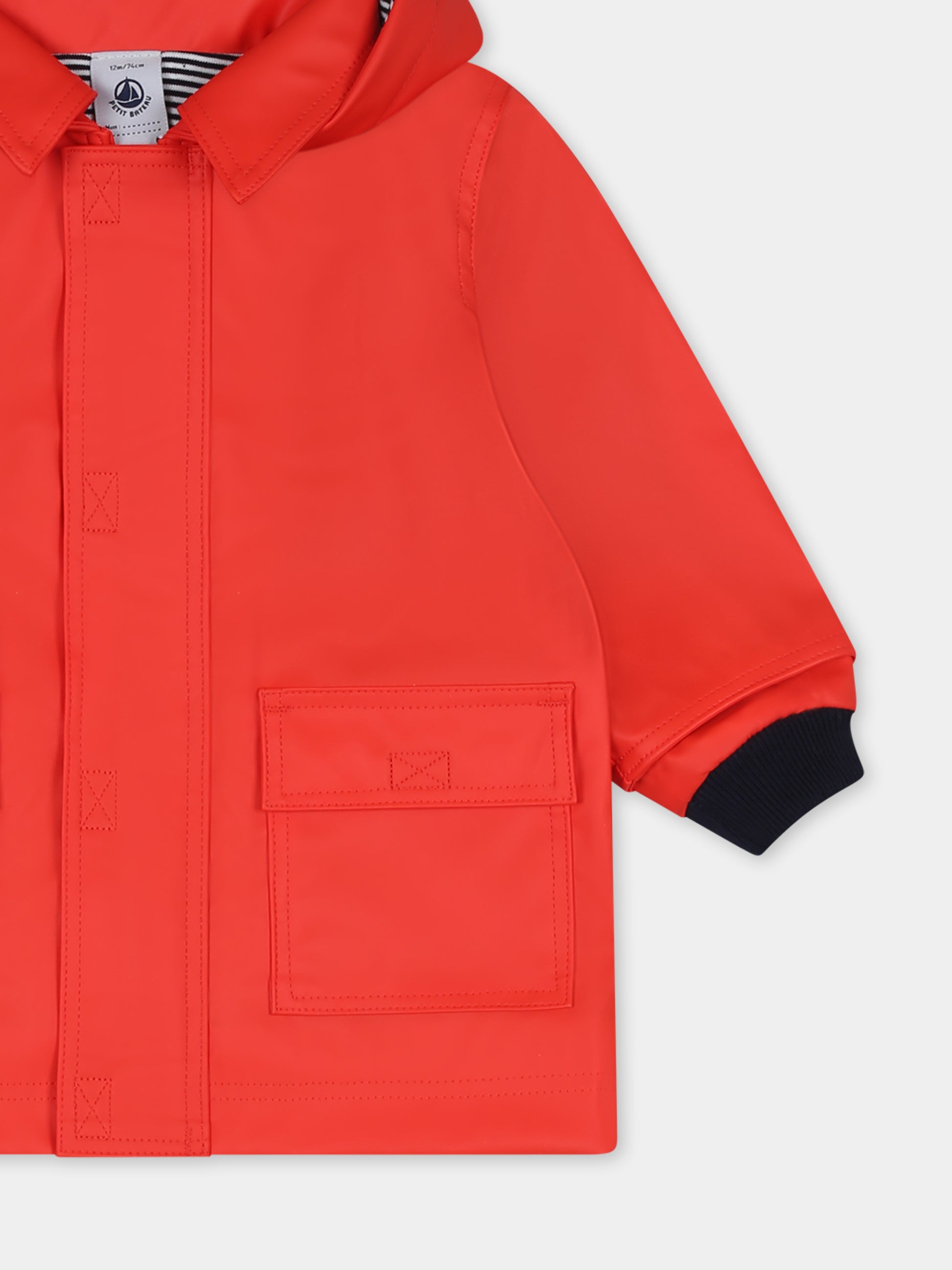 Impermeabile rosso per neonati,Petit Bateau,A0CS3 SPICY 01