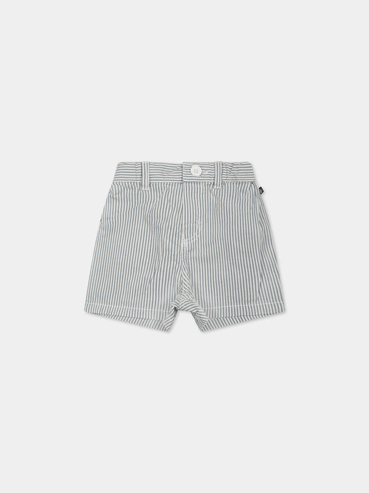 Short vert pour bébé garçon avec logo