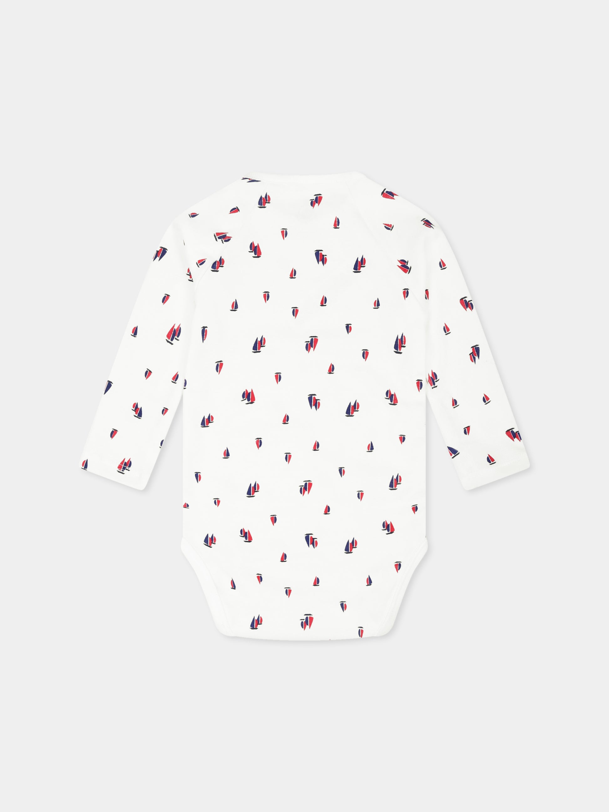 Completo nascita multicolor per neonati con barca a vela,Petit Bateau,A0BNA MARSHMALLOW/SMOKING 01