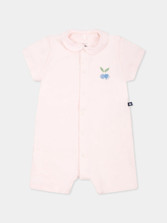 Pagliaccetto rosa per neonata,Petit Bateau,A0CG0 FLEUR 01
