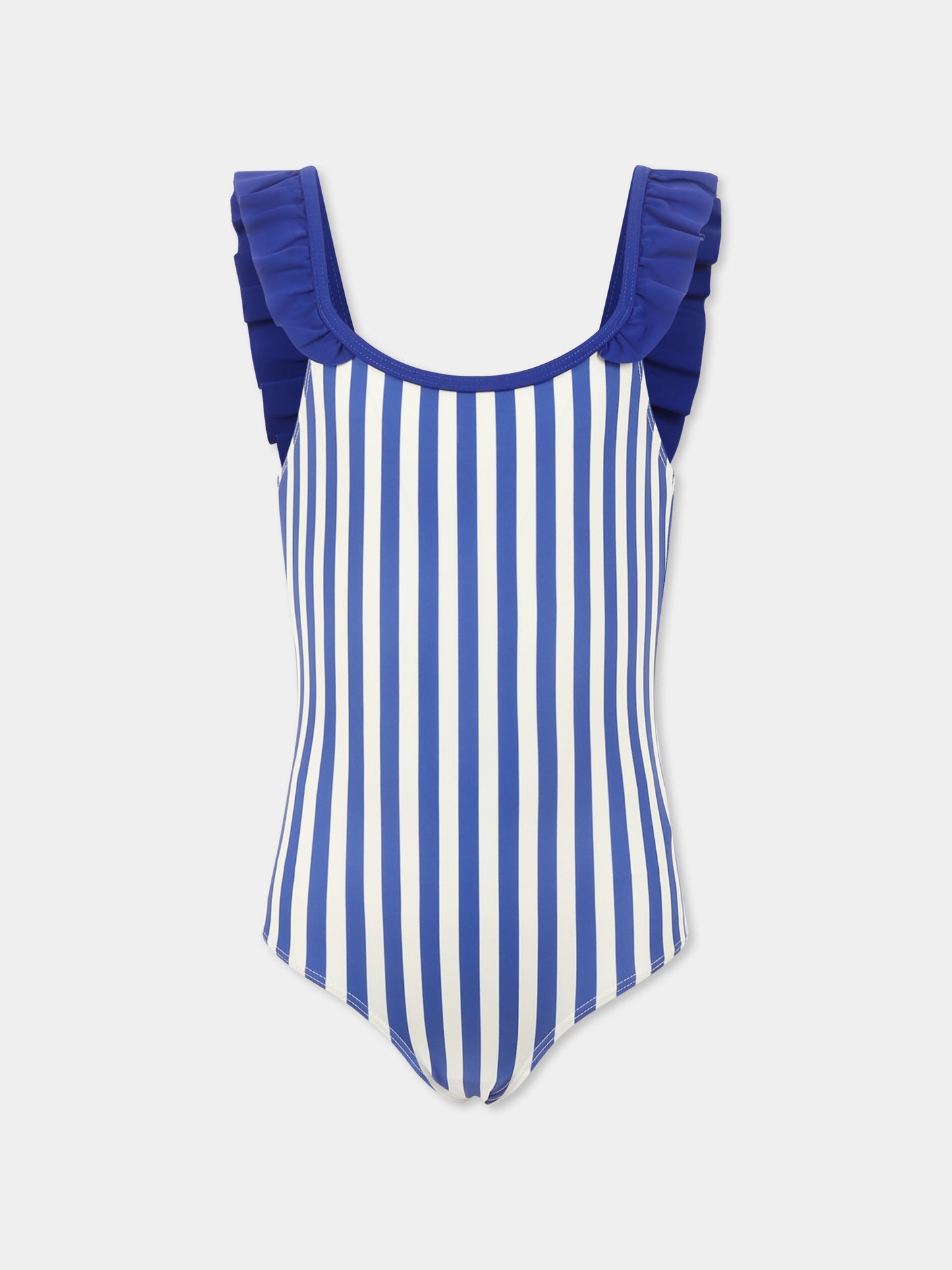 Costume intero azzurro per bambina,Petit Bateau,A0CXK SURF/MARSHMALLOW 01