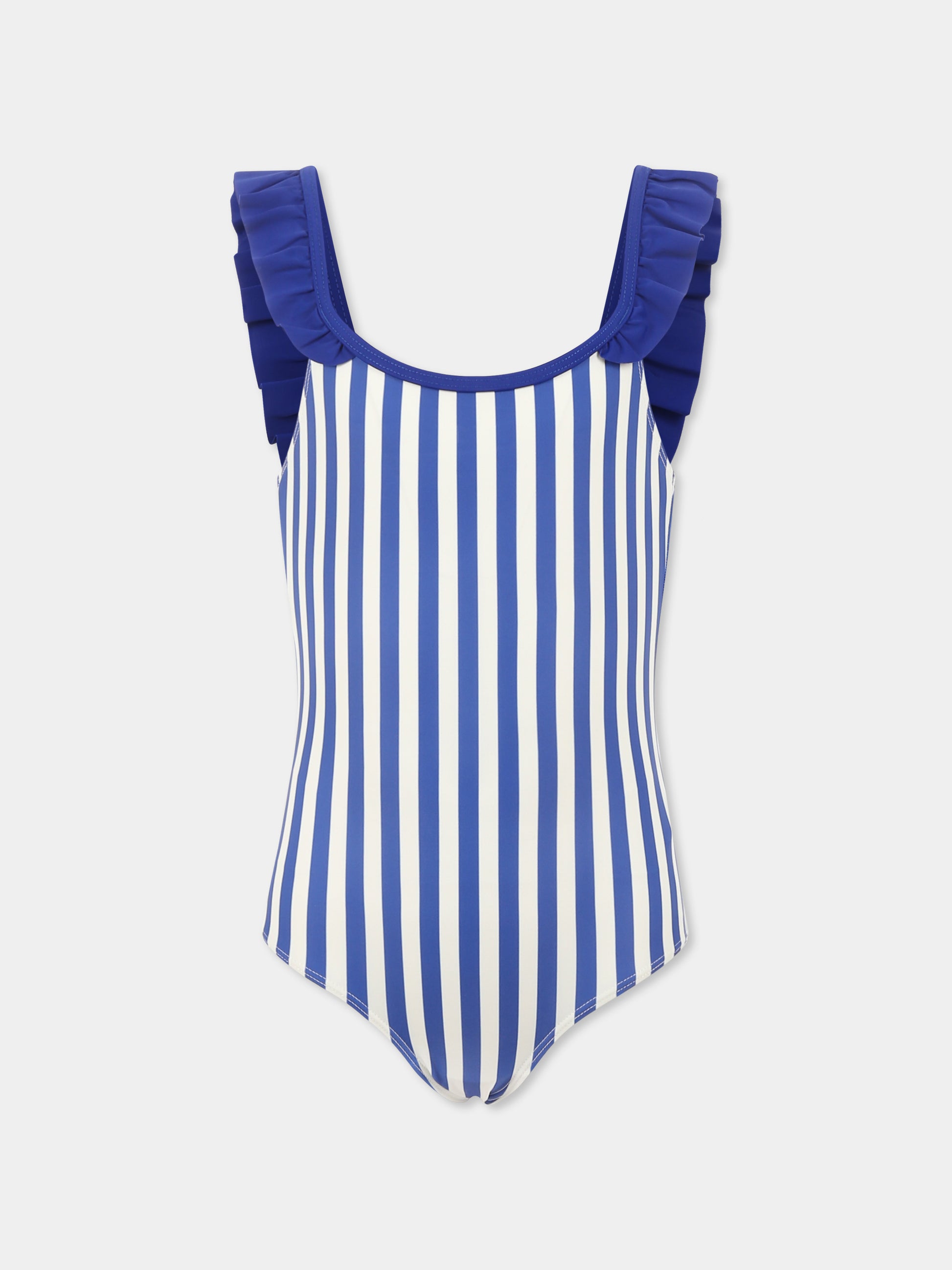 Costume intero azzurro per bambina,Petit Bateau,A0CXK SURF/MARSHMALLOW 01