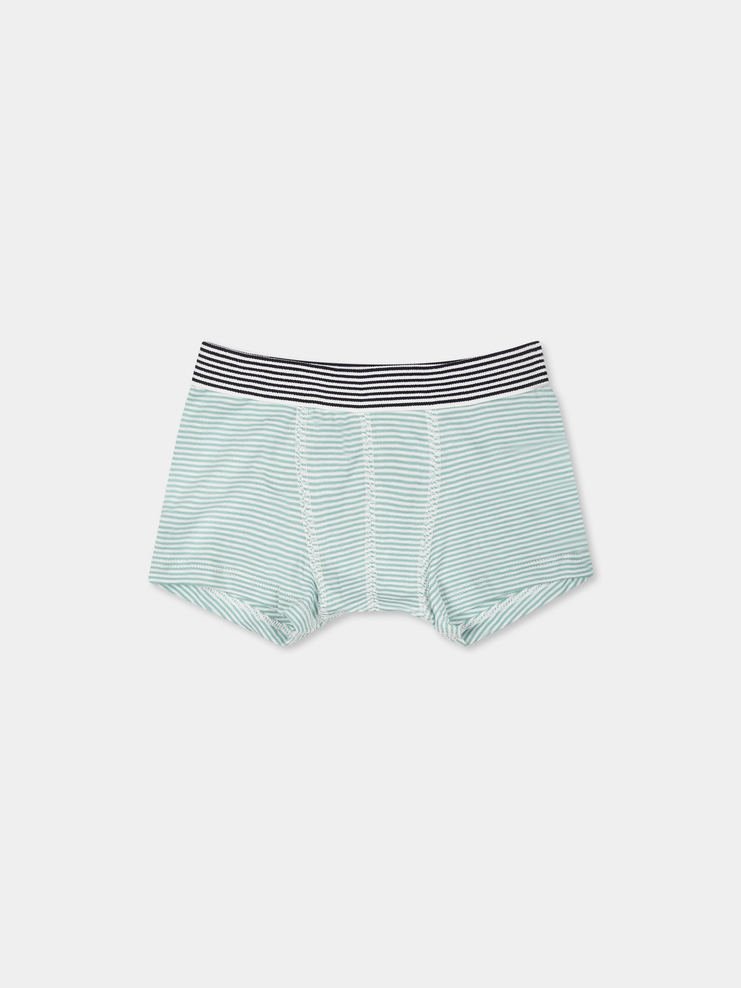 Set boxer verde per bambino con righe e stampa,Petit Bateau,A0CTK VARIANTE 1 00