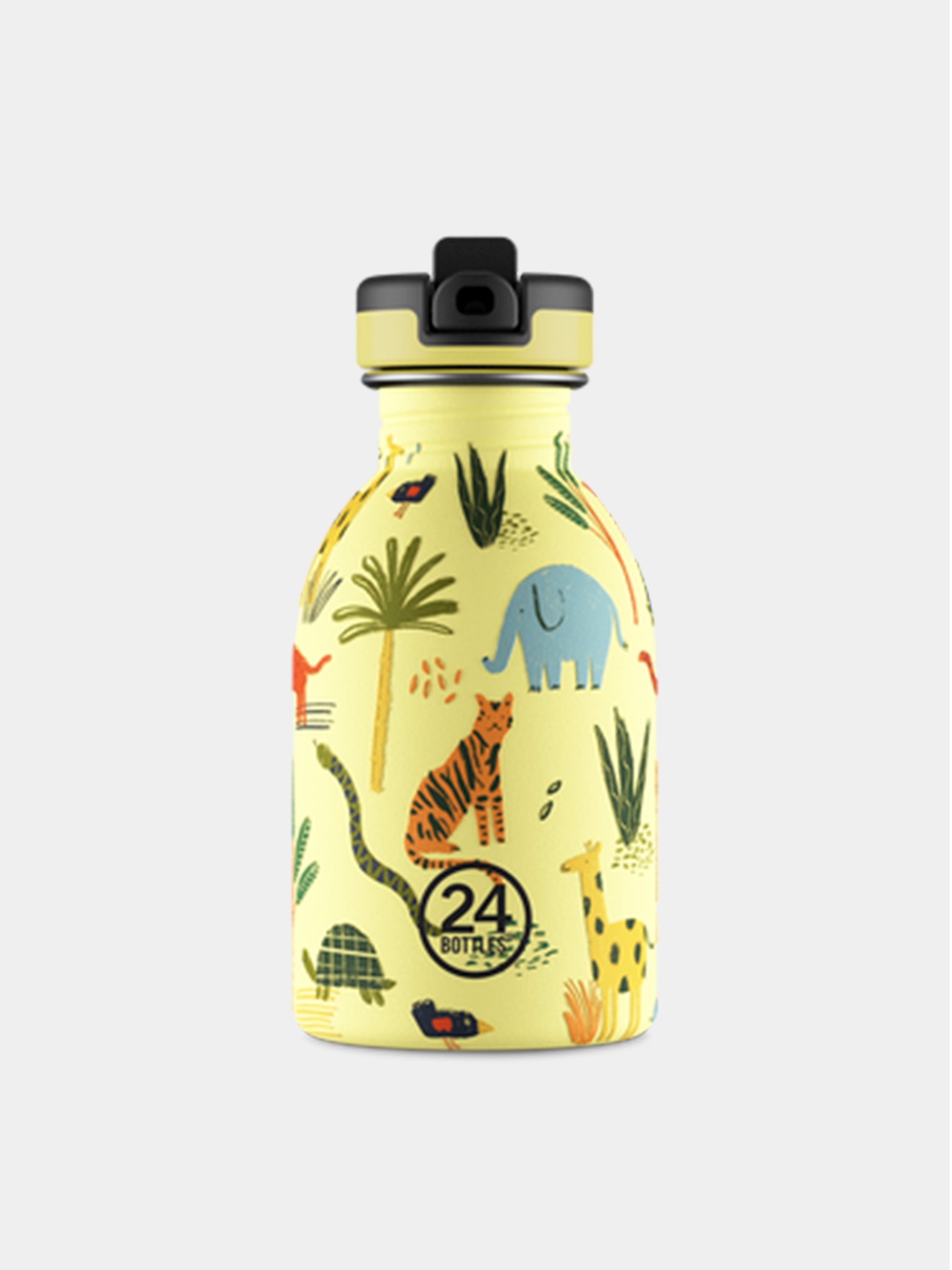 Borraccia gialla Jungle Friends 250 ml per bambini,24bottles,001673 URBAN BOTTLE 250 JUNGLE FRIENDS