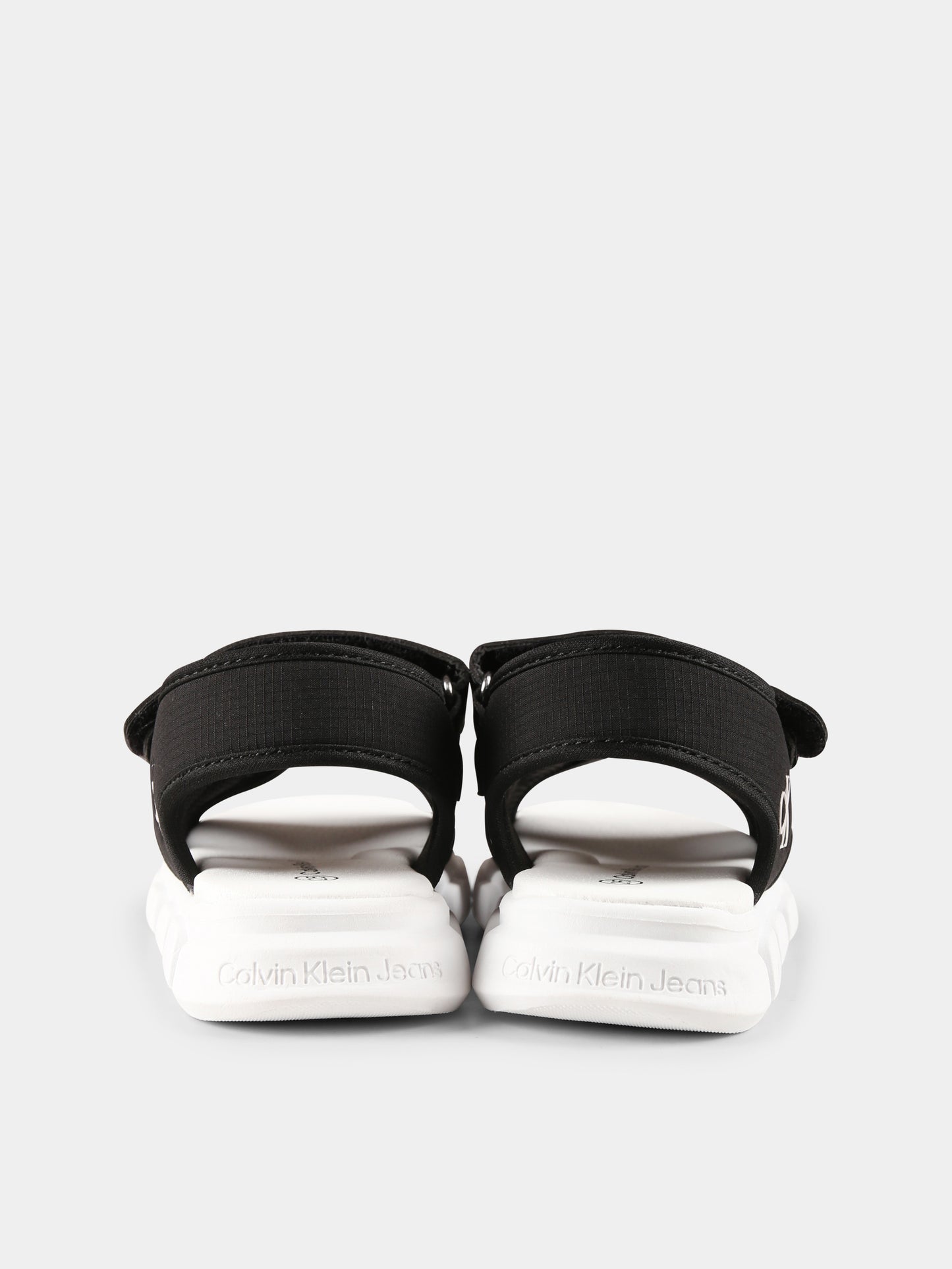 Sandali neri per bambini con logo,Calvin Klein Kids,V1B2 83020 1591999