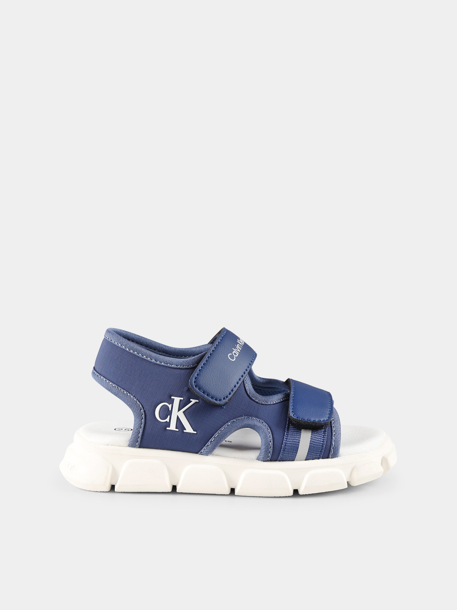 Sandali blu per bambino con logo,Calvin Klein Kids,V1B2 83020 1591865