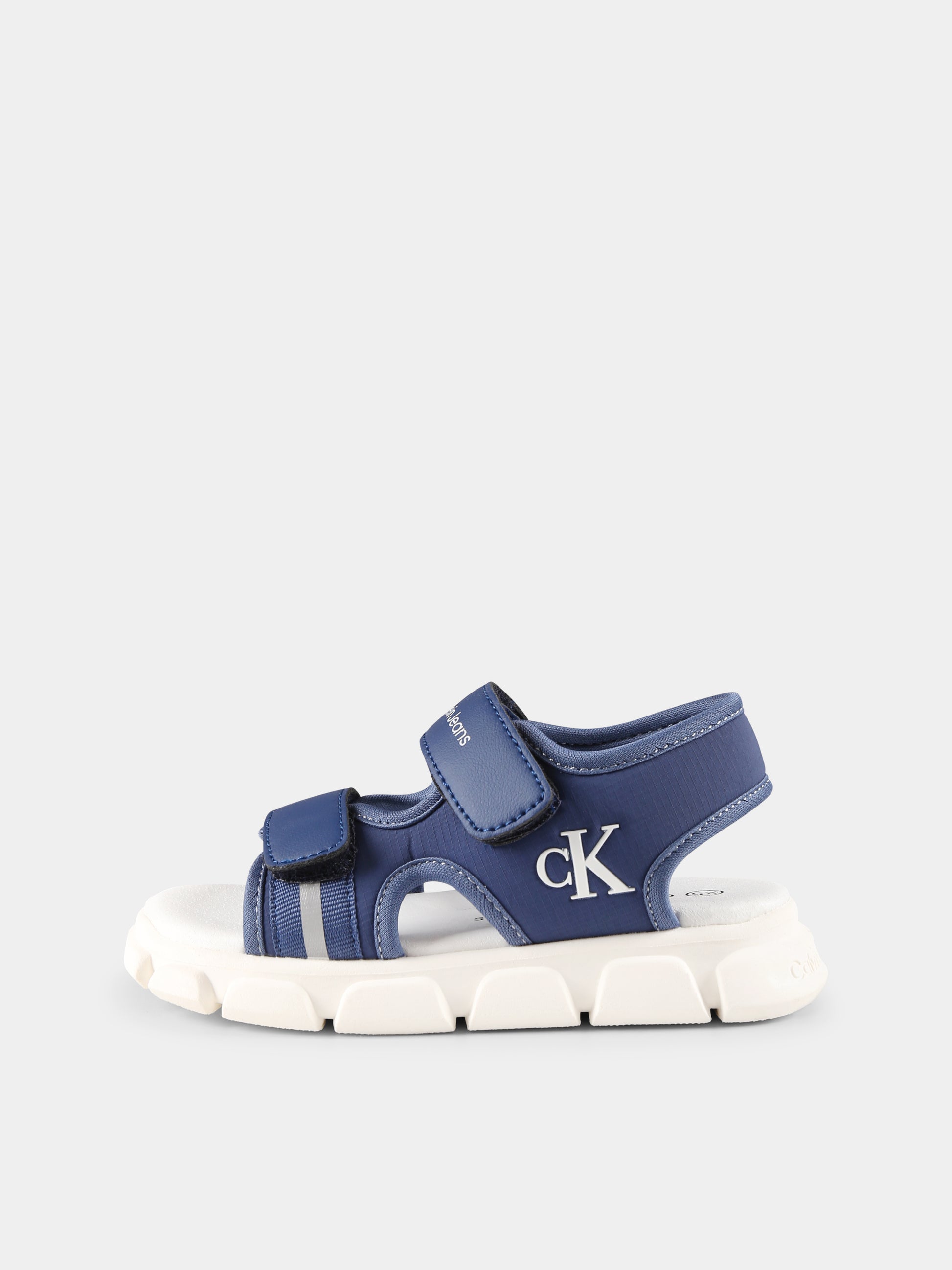 Sandali blu per bambino con logo,Calvin Klein Kids,V1B2 83020 1591865