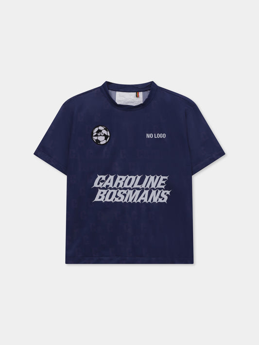 T-shirt blu per bambina con logo,Caroline Bosmans,SS25 1019 106 0034