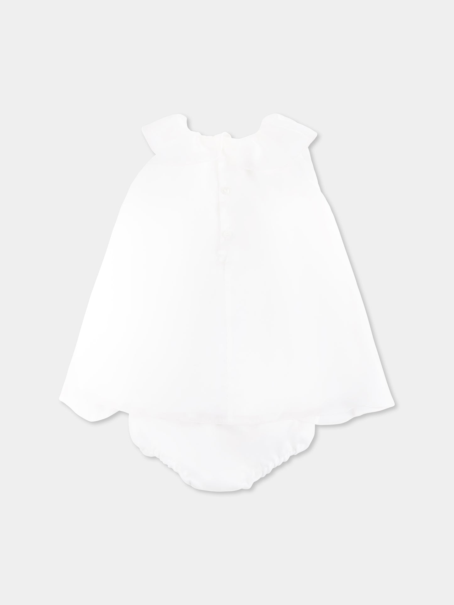 Robe ivoire pour bébé fille avec fleurs
