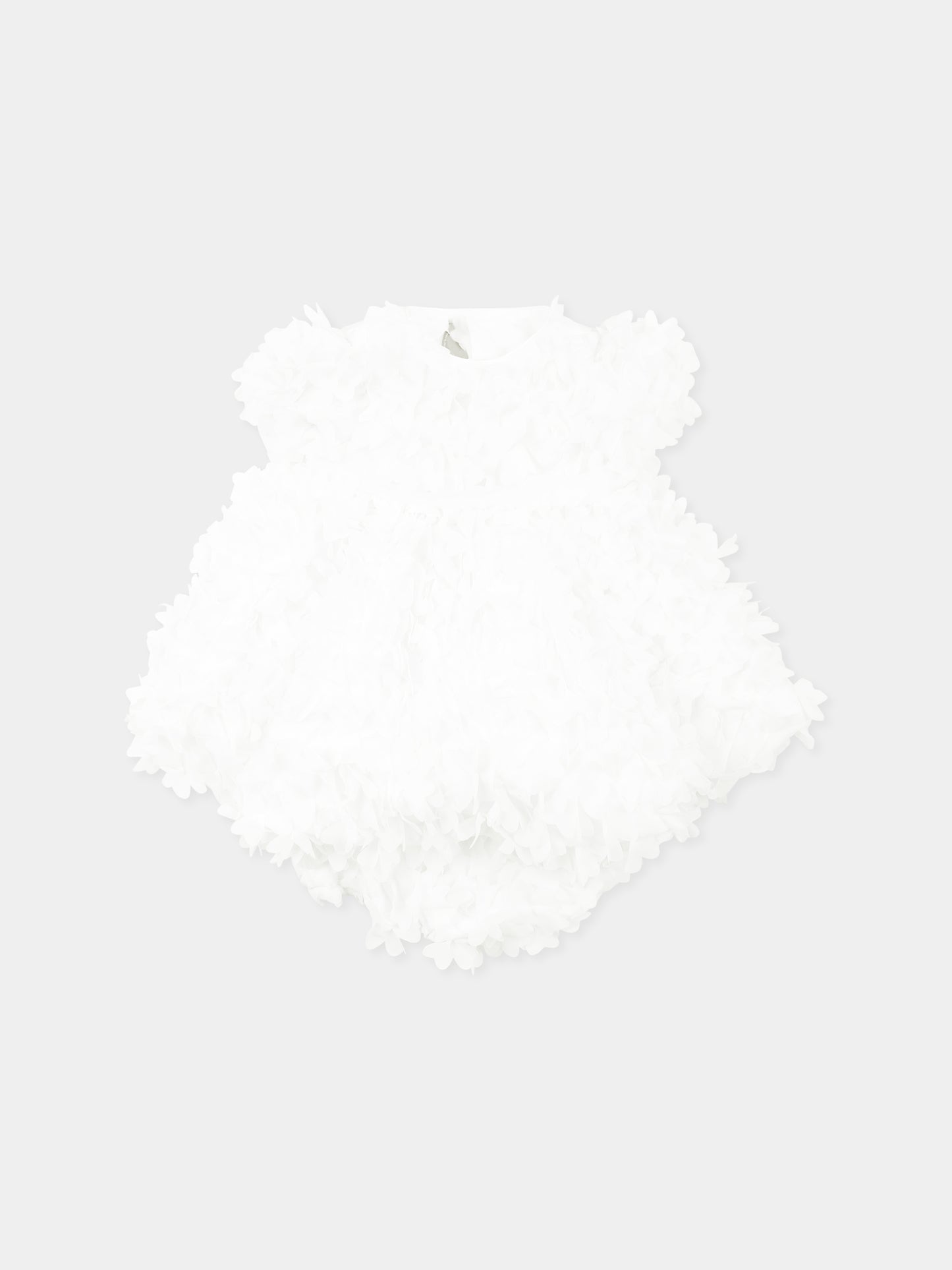 Vestito avorio per neonata con petali,La Stupenderia,CBAB60X15