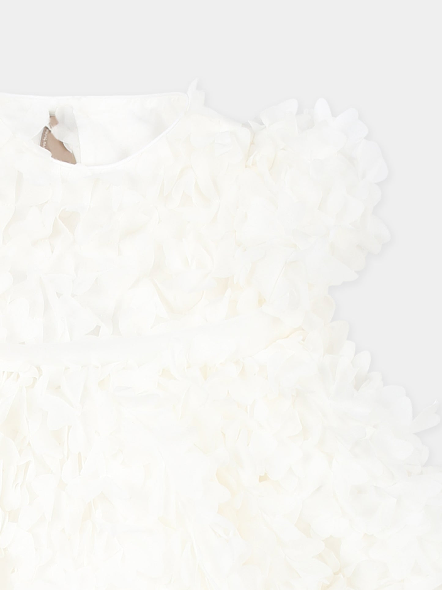 Vestito avorio per neonata con petali,La Stupenderia,CBAB60X15