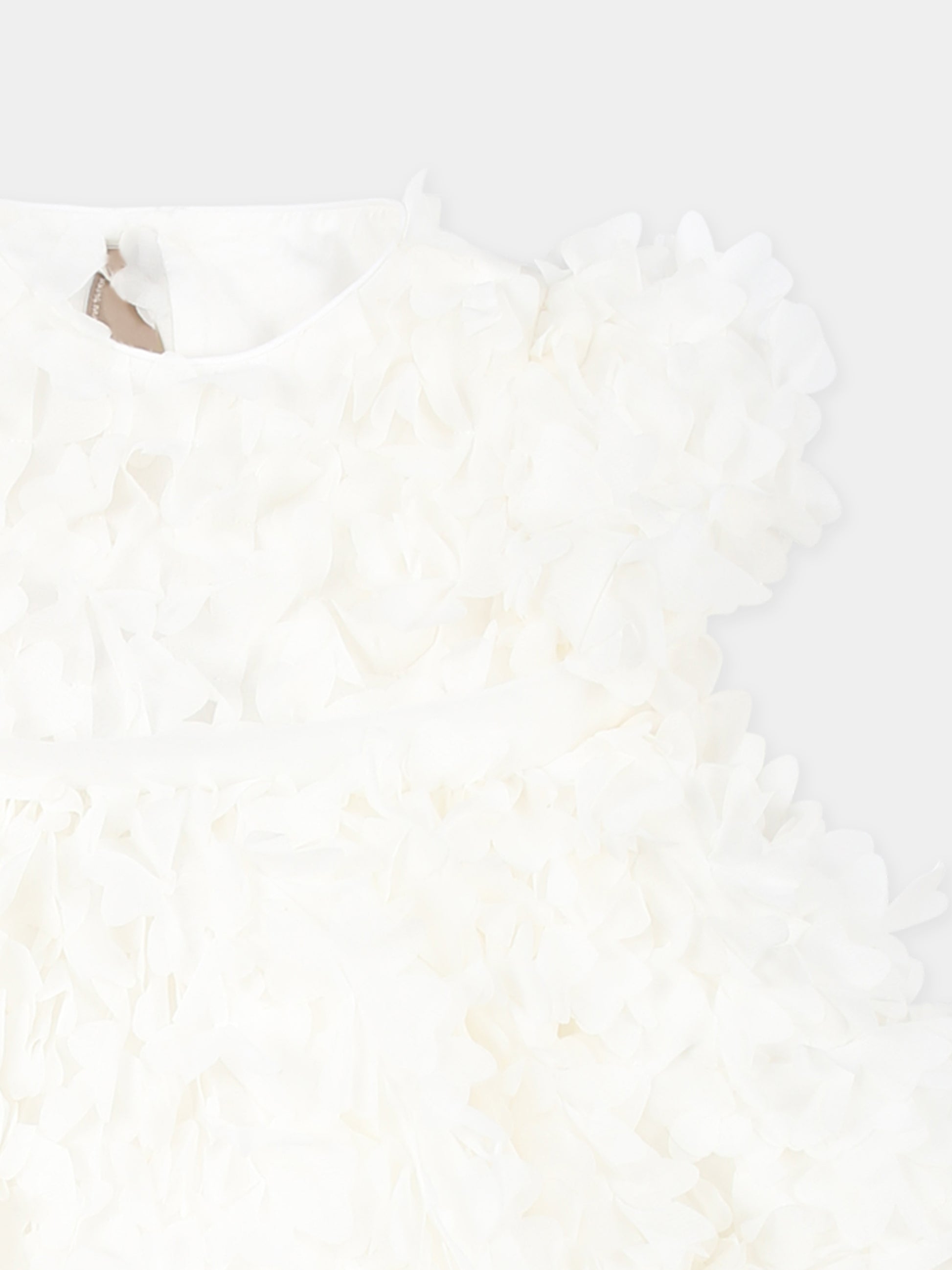 Vestito avorio per neonata con petali,La Stupenderia,CBAB60X15