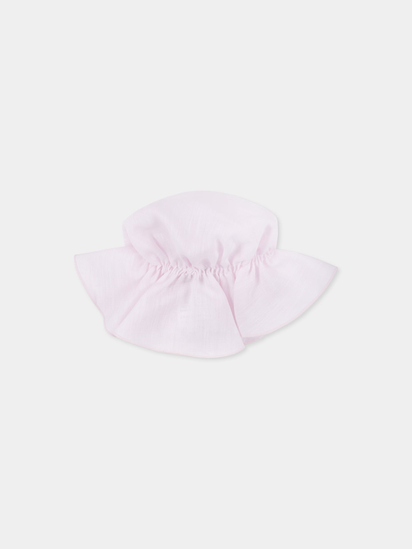 Chapeau rose pour bébé fille avec nœud