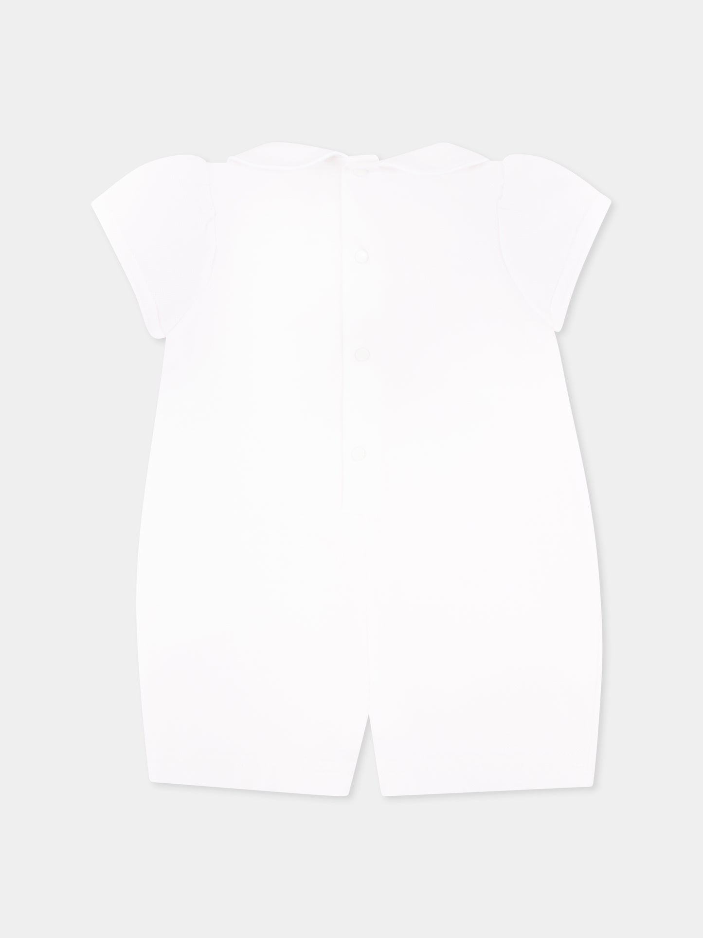 Pagliaccetto rosa per neonata con fiocco,La Stupenderia,TBTT62N03