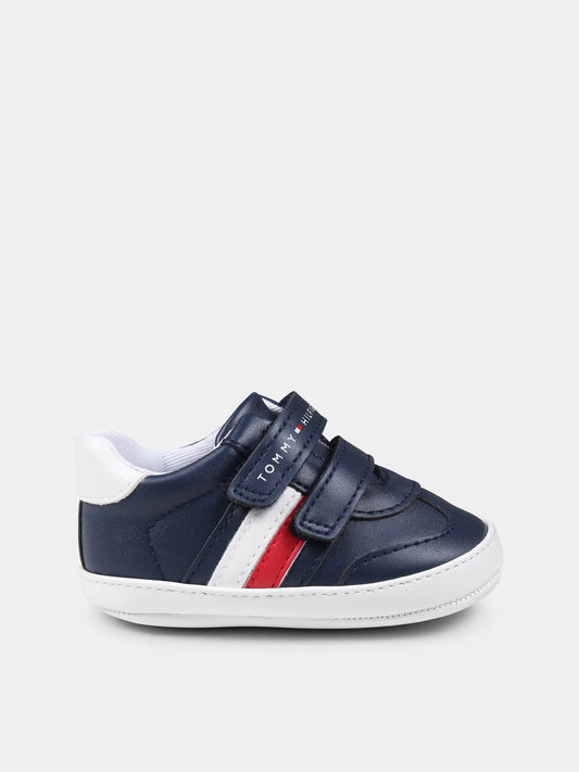 Sneakers blu per neonato con logo,Tommy Hilfiger Junior,T0B9 33831 1433X007