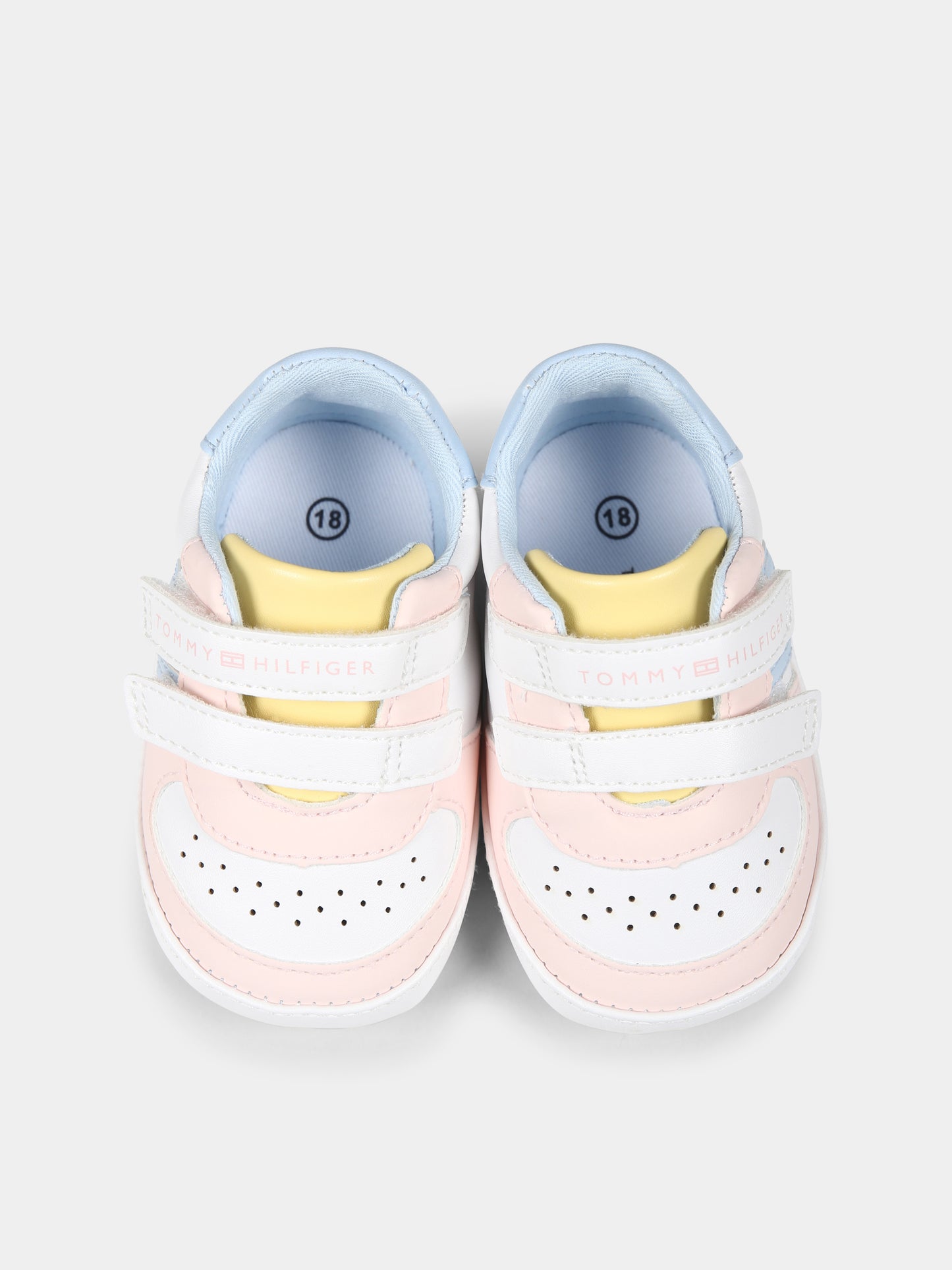 Sneakers multicolor per neonata con logo,Tommy Hilfiger Junior,T0A9 33720 1528Y913