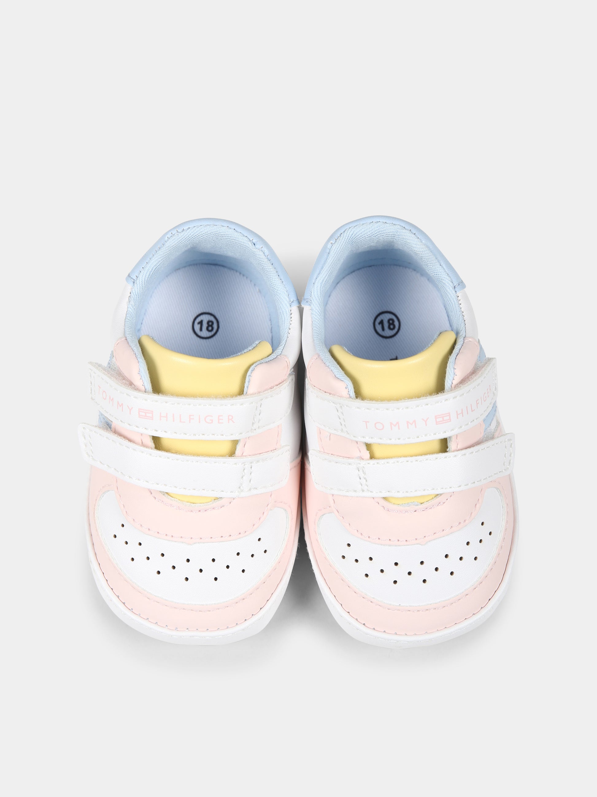 Sneakers multicolor per neonata con logo,Tommy Hilfiger Junior,T0A9 33720 1528Y913