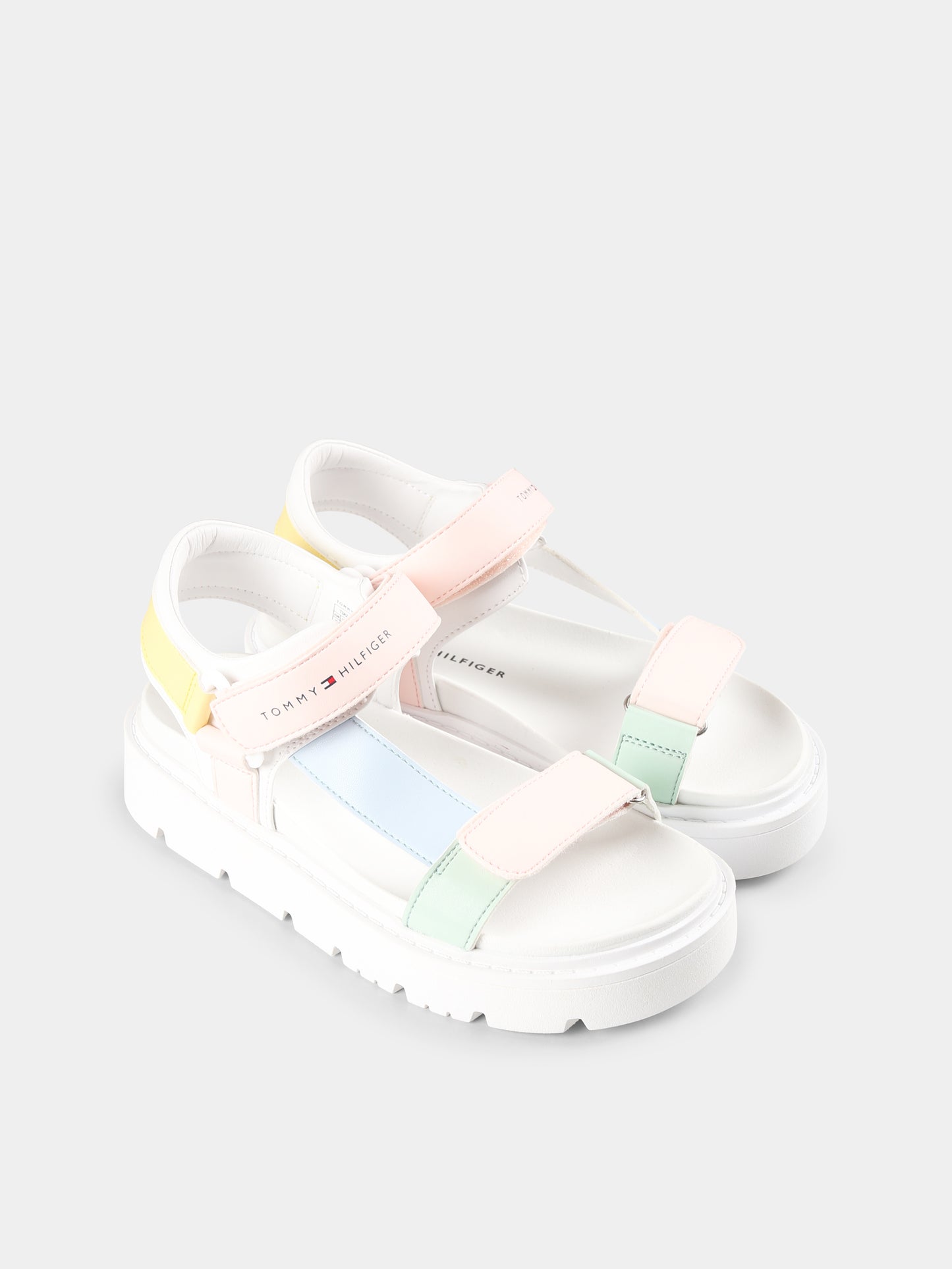 Sandali multicolor per bambina con logo,Tommy Hilfiger Junior,T3A2 33786 0326Y913