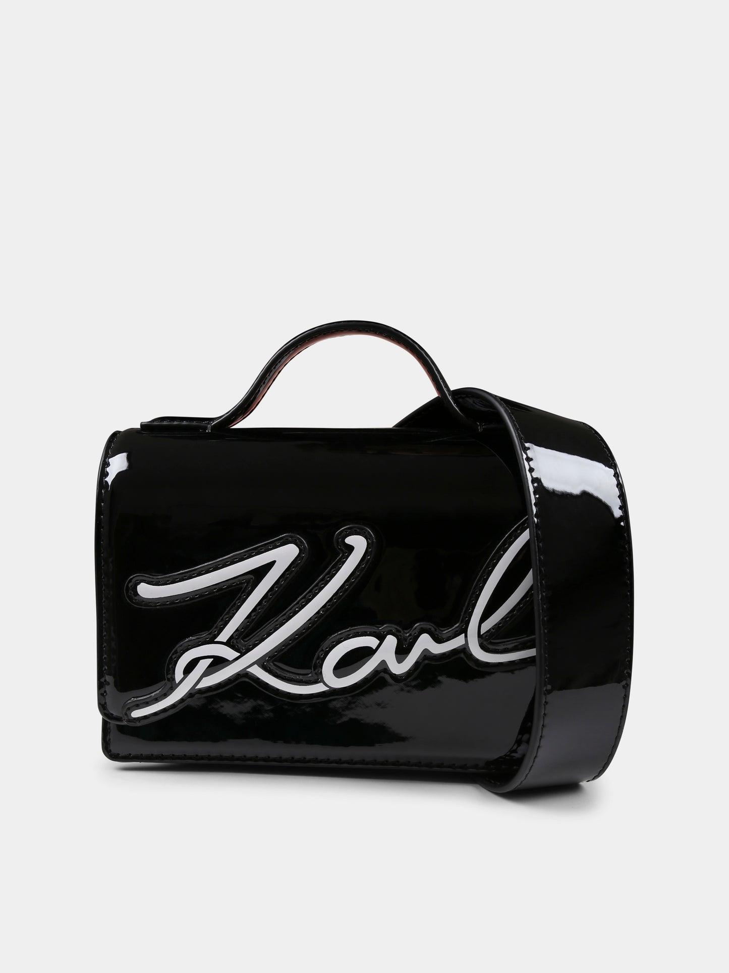 Borsa nera per bambina con logo,Karl Lagerfeld Kids,Z30405 09B
