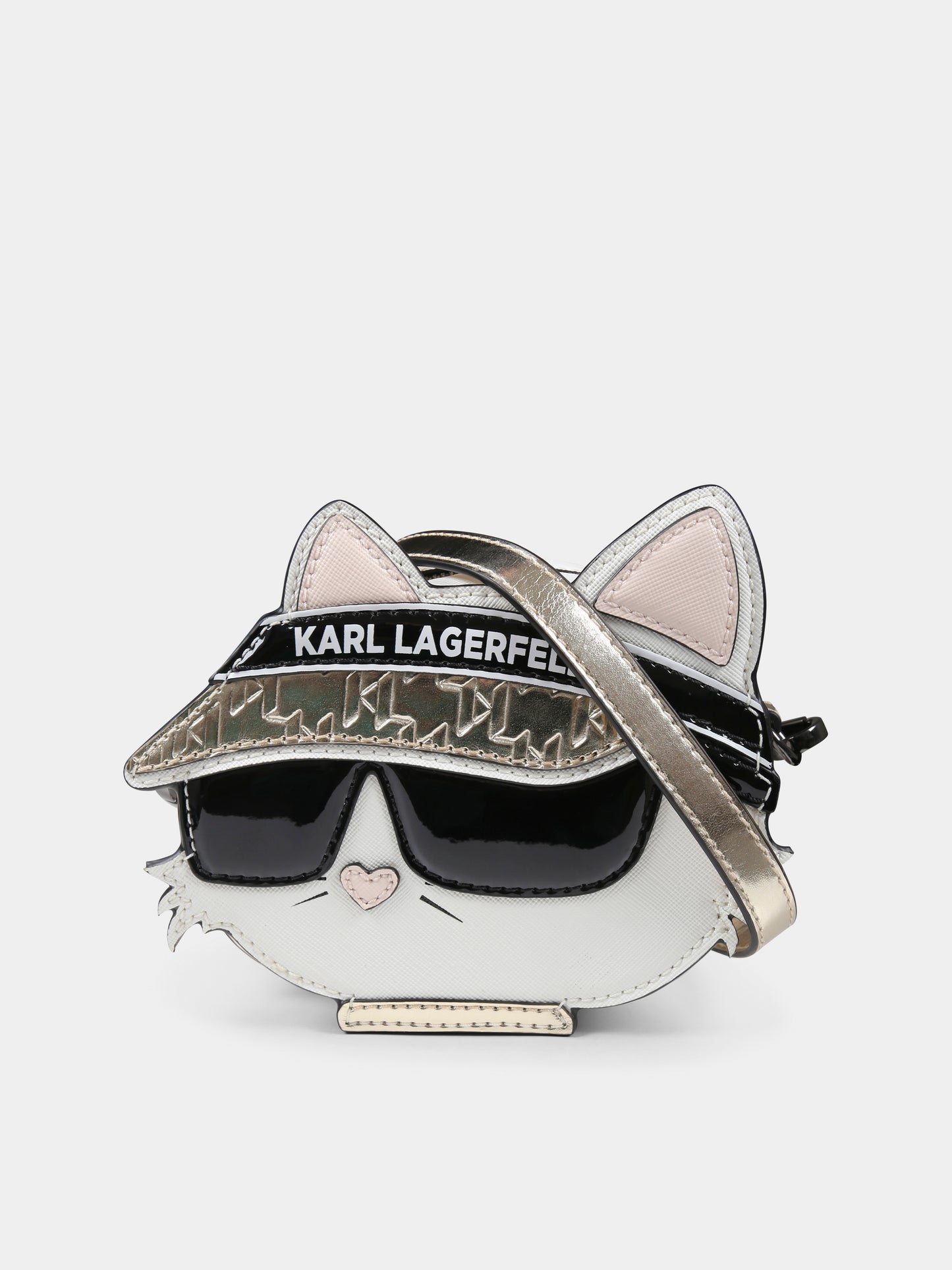 Borsa bianca per bambina con Choupette,Karl Lagerfeld Kids,Z30582 576