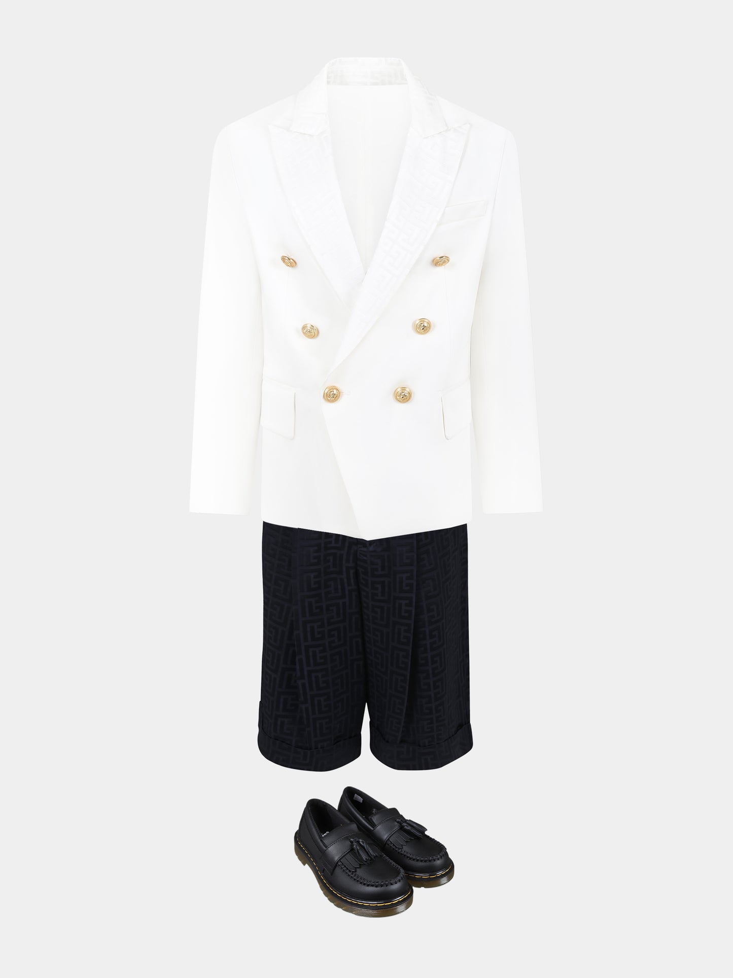 Veste blanche pour garçon avec labyrinthe