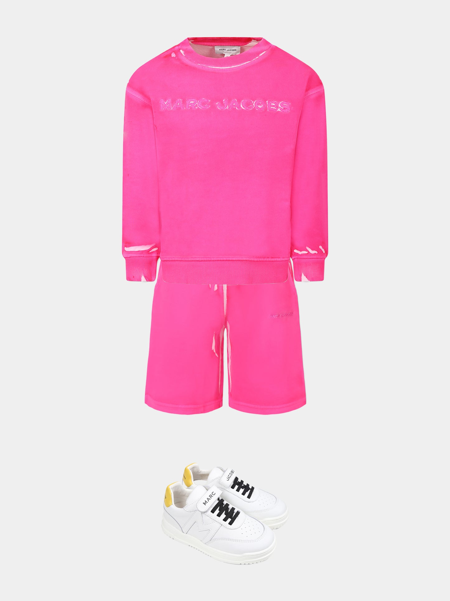 Sweat-shirt fuchsia pour fille avec logo