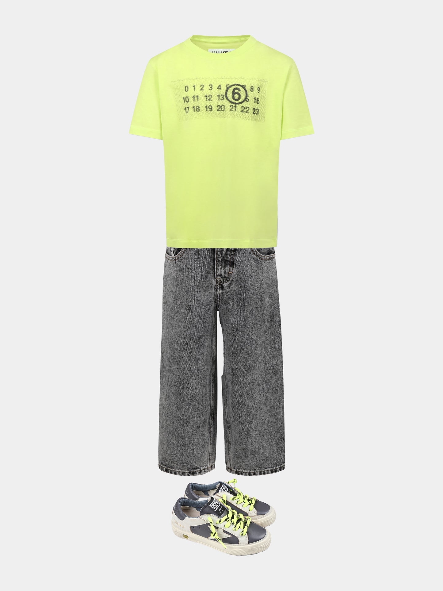 Jean gris pour enfants avec symbole de paix