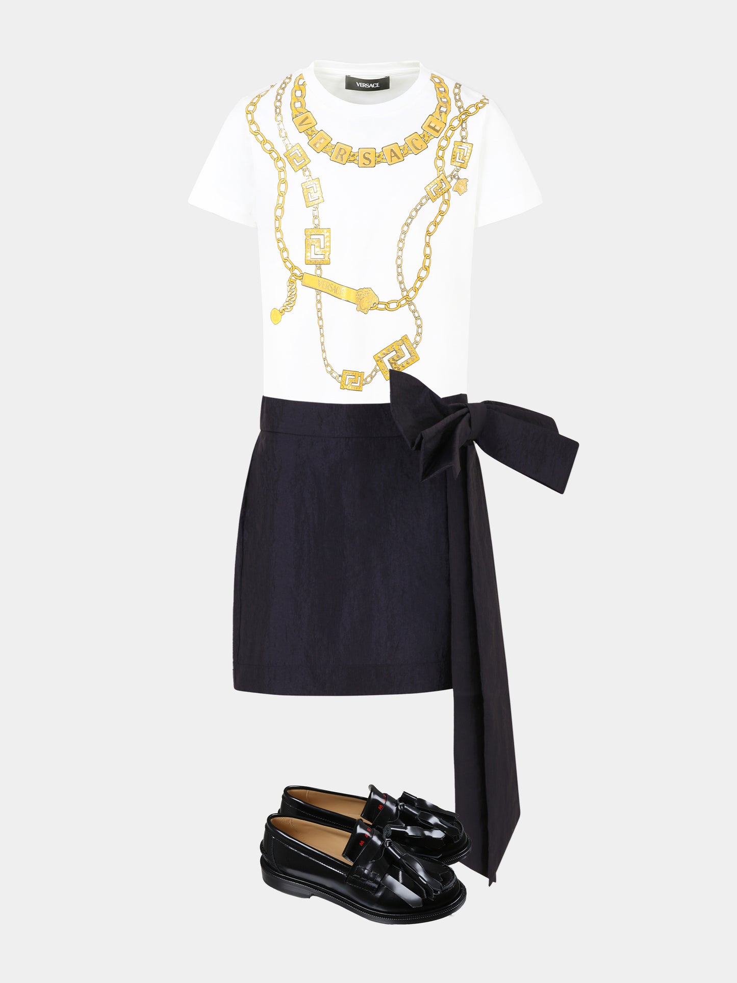 T-shirt blanc pour enfants avec logo