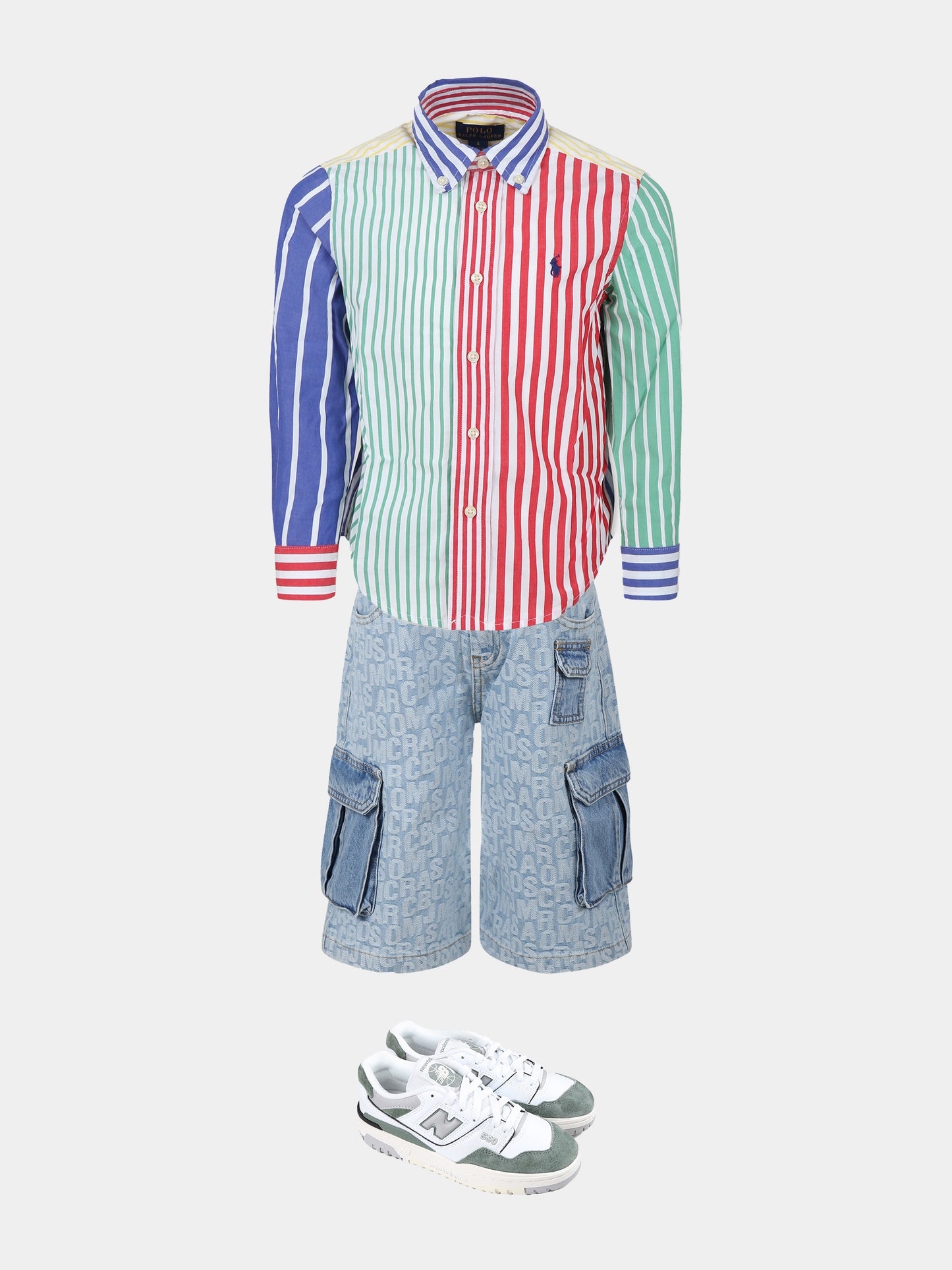 Short denim pour garçon avec logo
