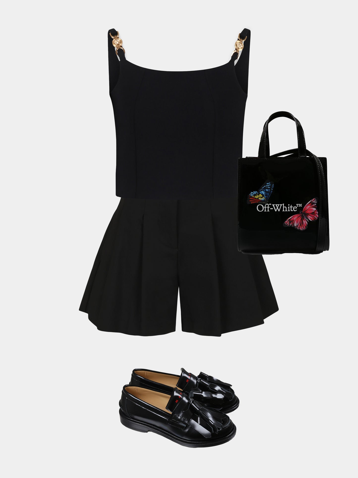 Top noir pour fille avec Medusa '95