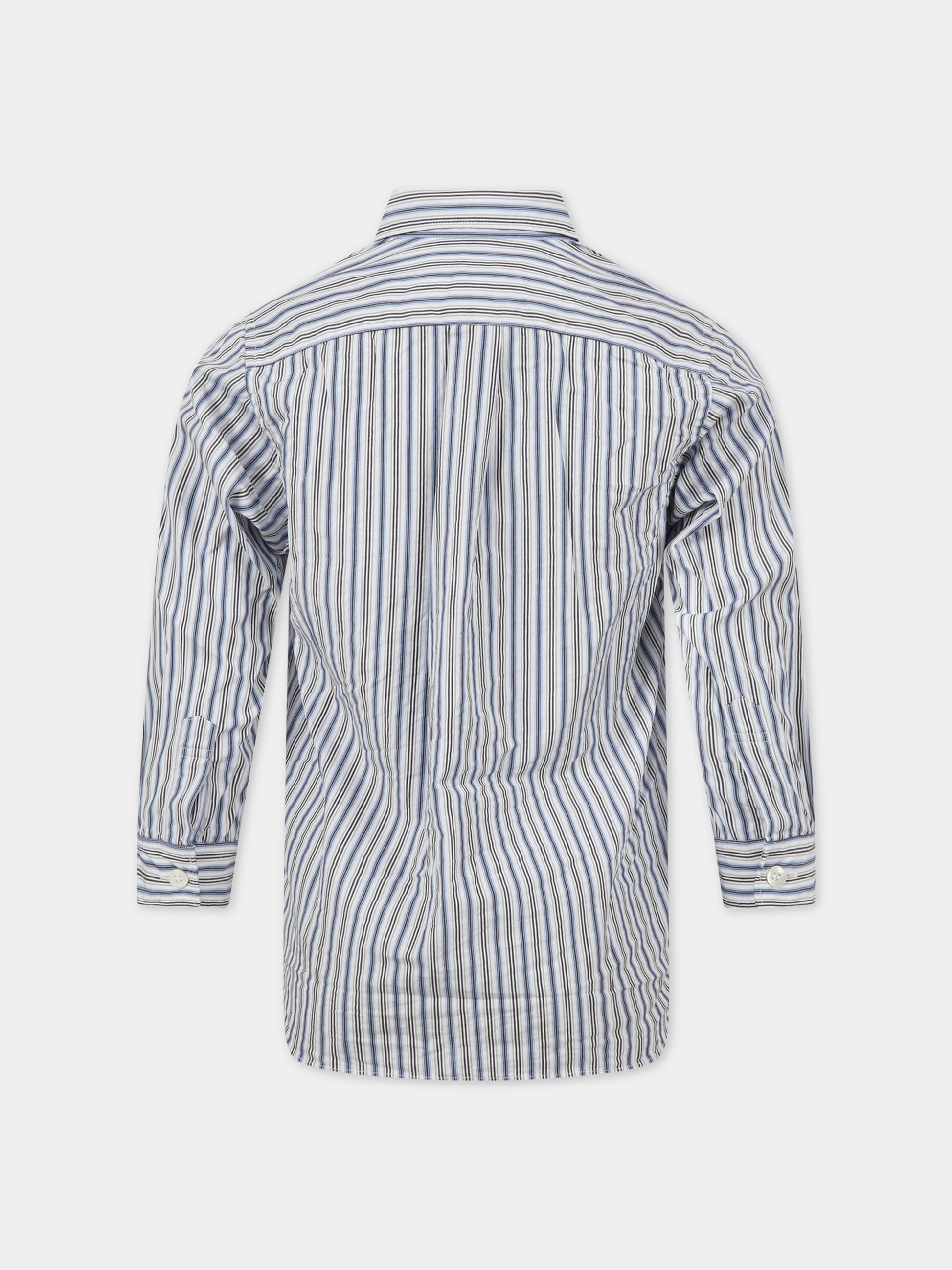 Camicia a righe per bambini con iconico logo,Comme Des Garçons Play Kids,AZ-B505 P1B505