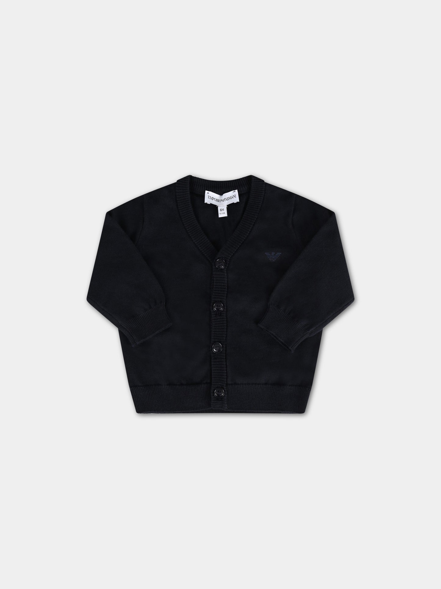 Cardigan blu per neonato,Armani Junior,8NHM90 4M16Z 0920
