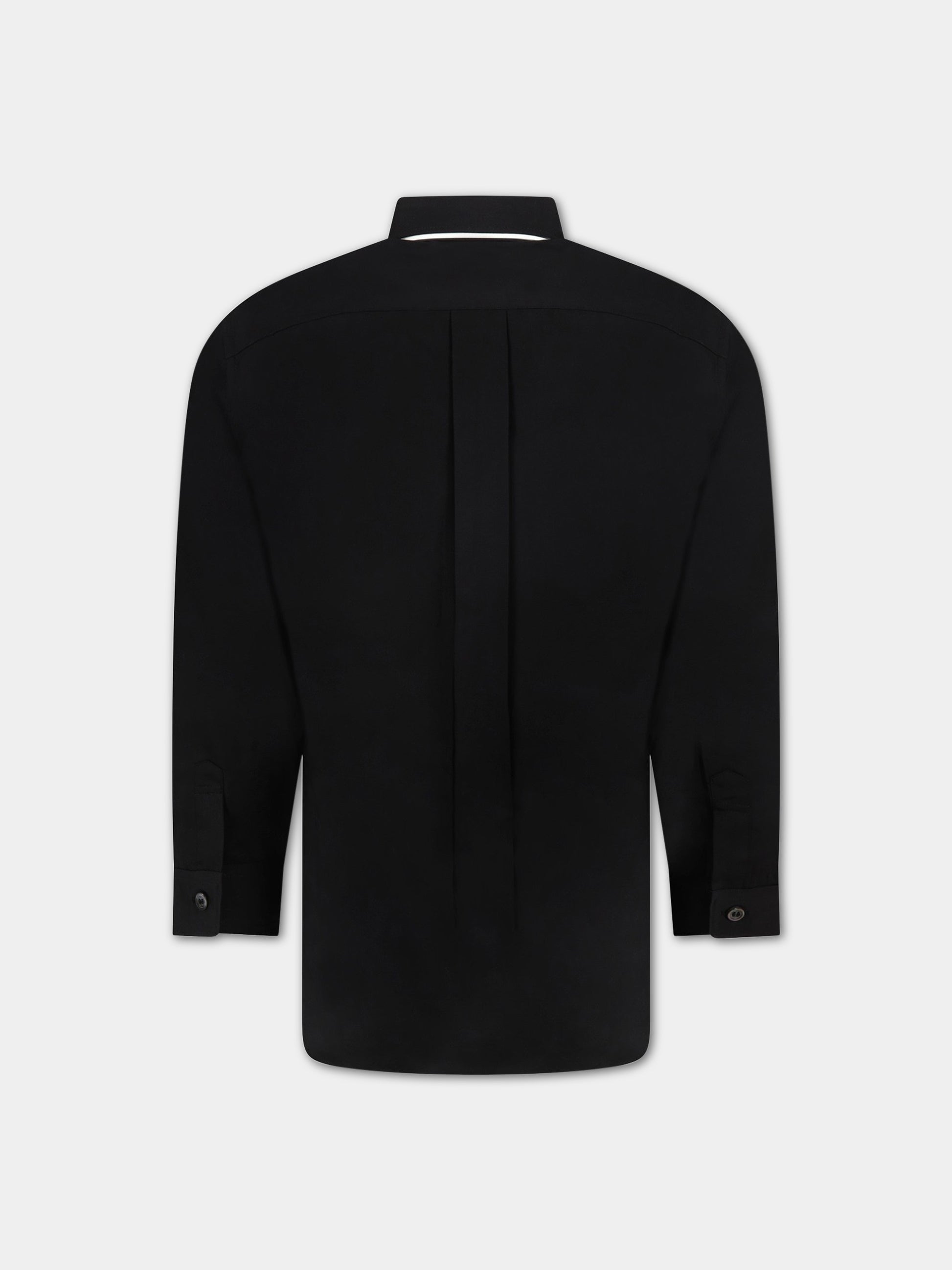 Camicia nera per bambini con cuore,Comme Des Garçons Play Kids,P1B501 BLACK