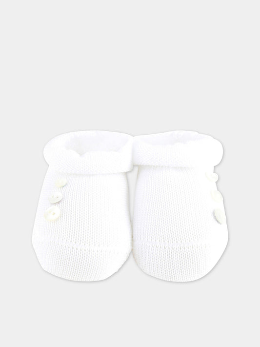 Babbucce bianche per neonati,Story Loris,8041 XO