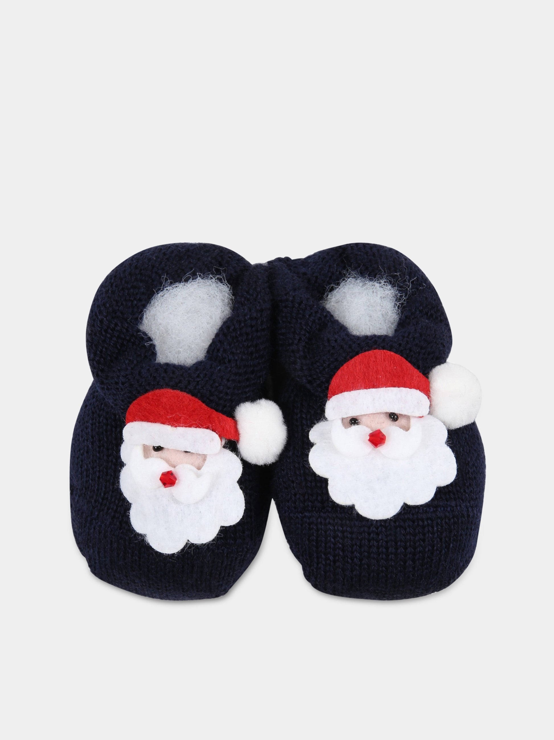 Babbucce blu per neonati con Babbo Natale,Story Loris,4015 B8