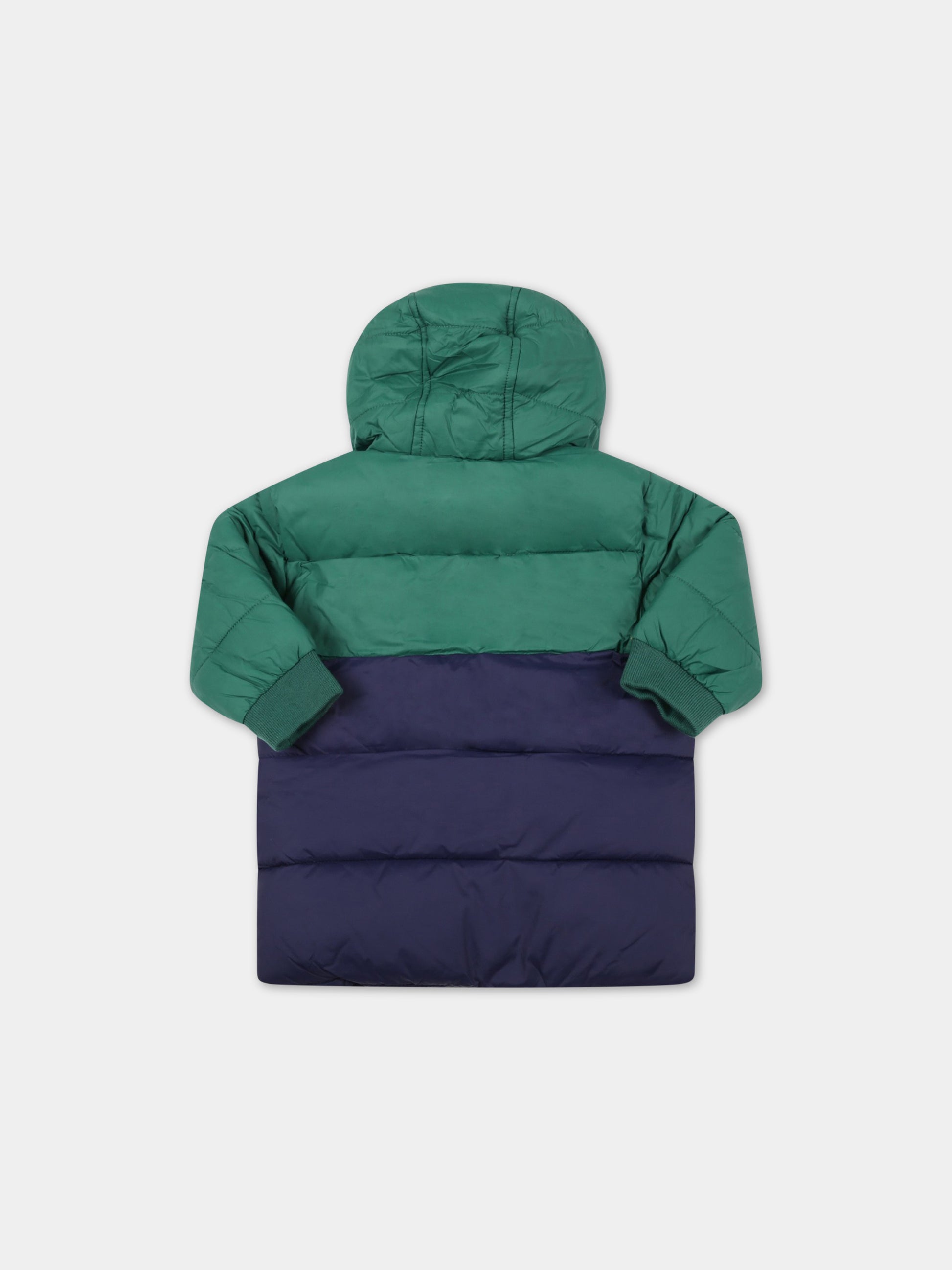 Piumino verde per neonato con logo bianco,Timberland,T06423 678