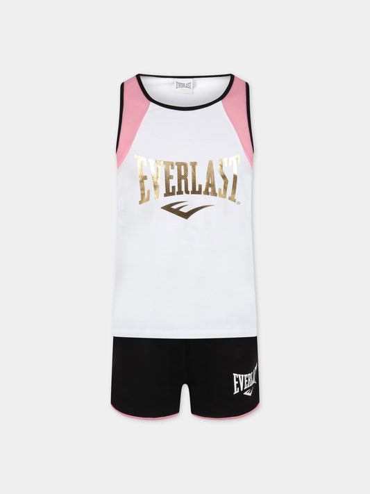 Completo multicolor per bambina con logo dorato,Everlast,031145 001/01