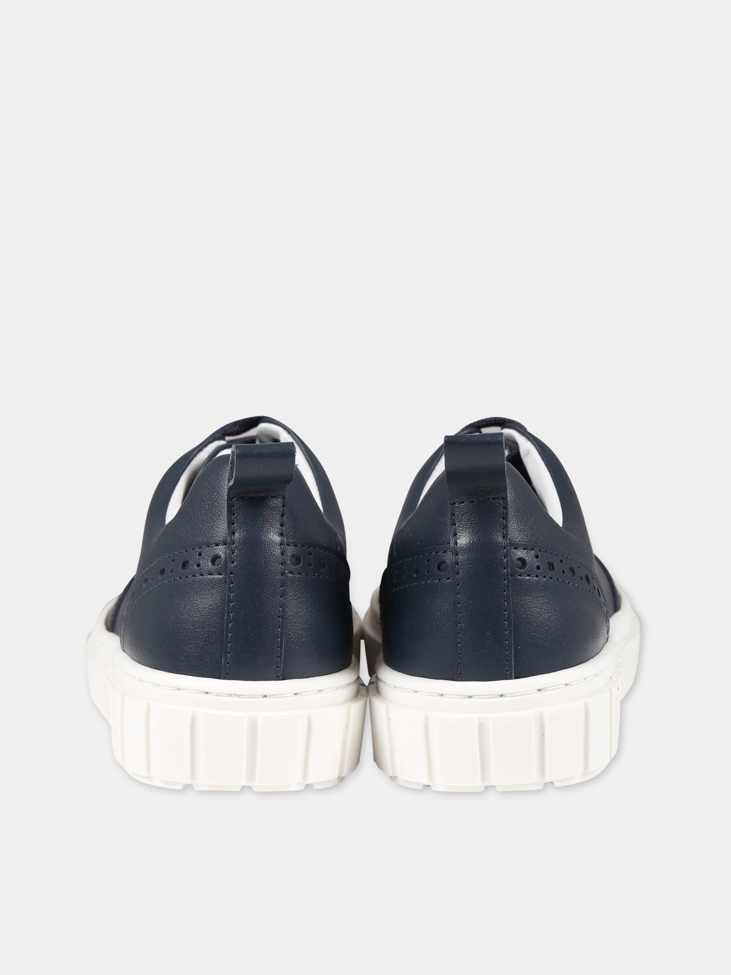 Stringate blu per bambino con logo,Armani Junior,XYX029 XOI72 00285