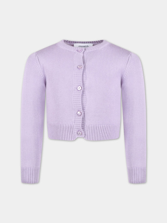 Cardigan viola per bambina,Simonetta,SS9A30 X0006 572