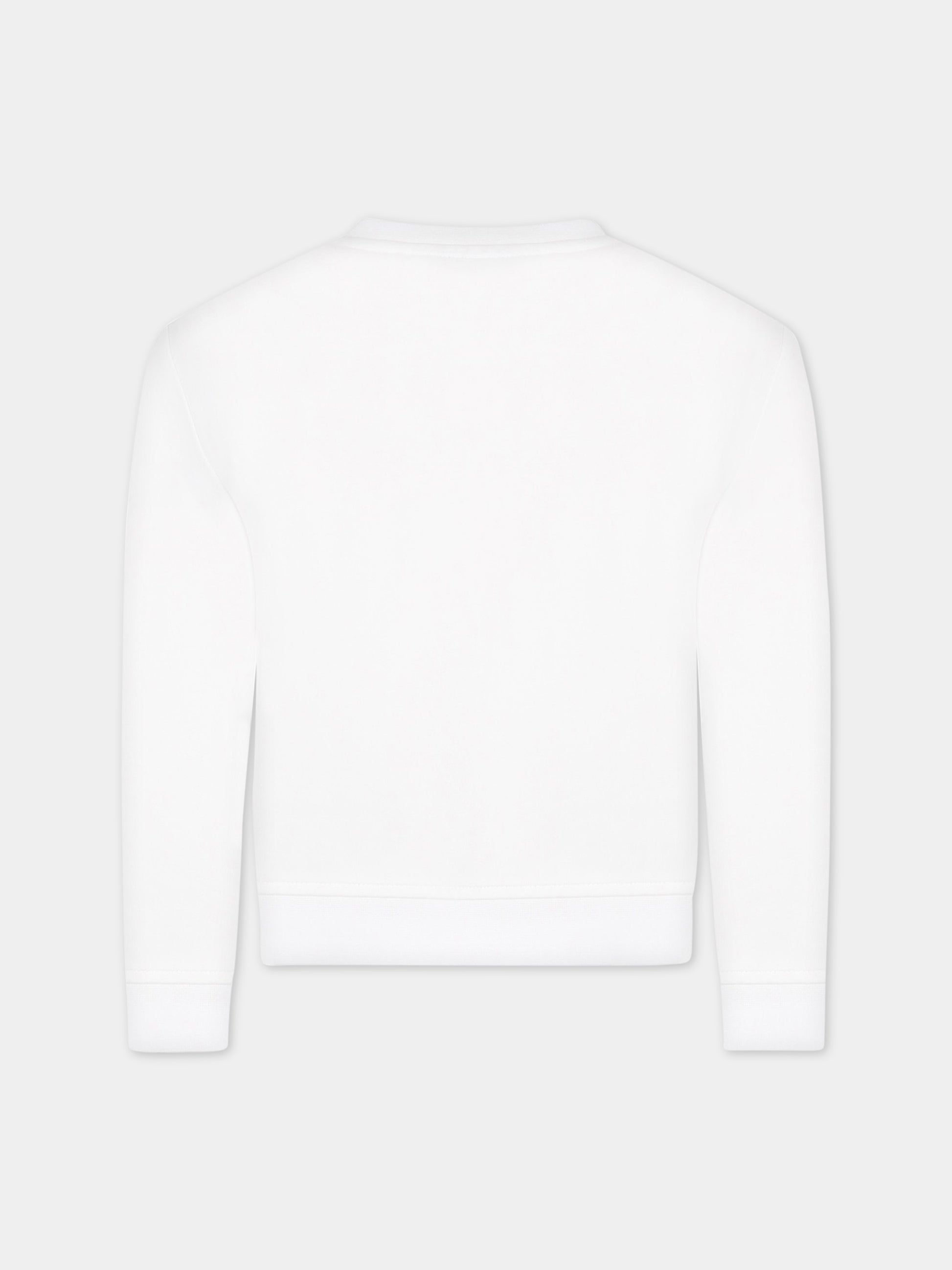 Felpa bianca per bambino con logo,Philipp Plein Junior,2OF001 LDA12 10101