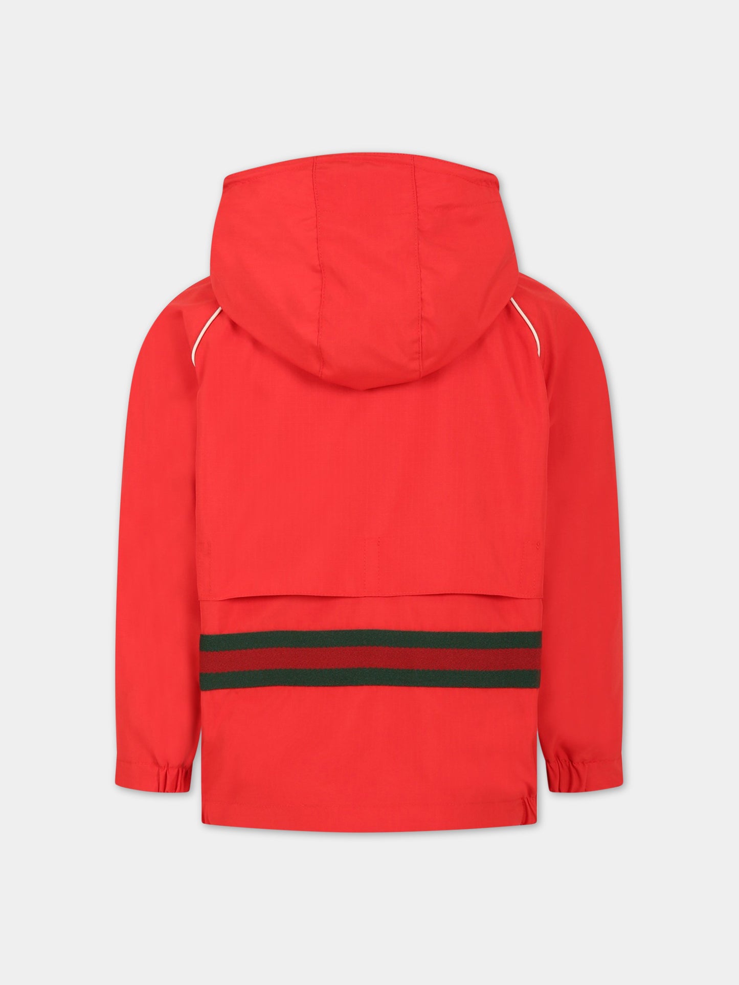 Giubbotto rosso per bambini con logo vintage,Gucci Kids,712162 XWAU2 6137