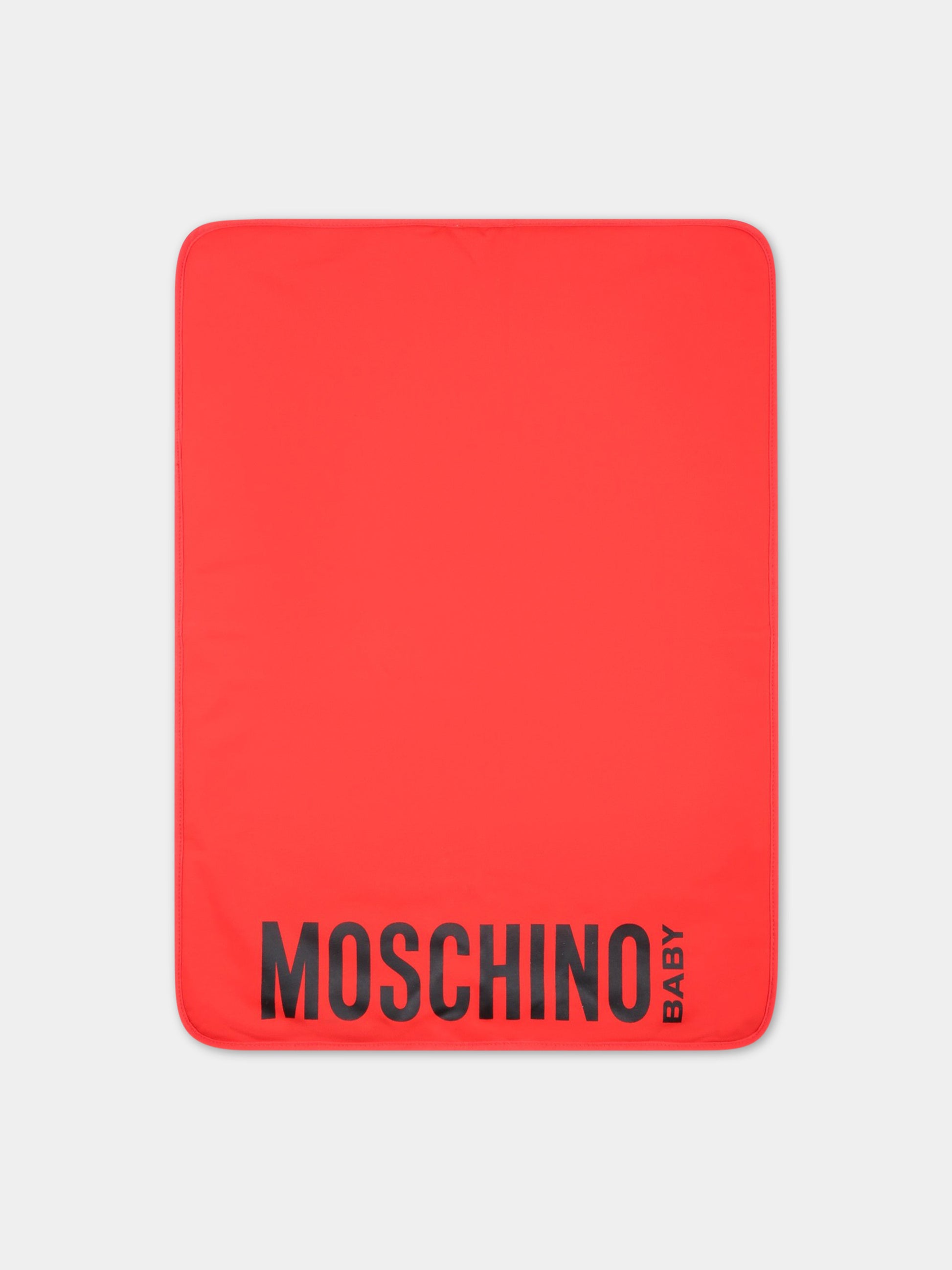 Borsa-mamma rossa per neonati con Teddy Bear,Moschino Kids,MRX03A LDA25 50109