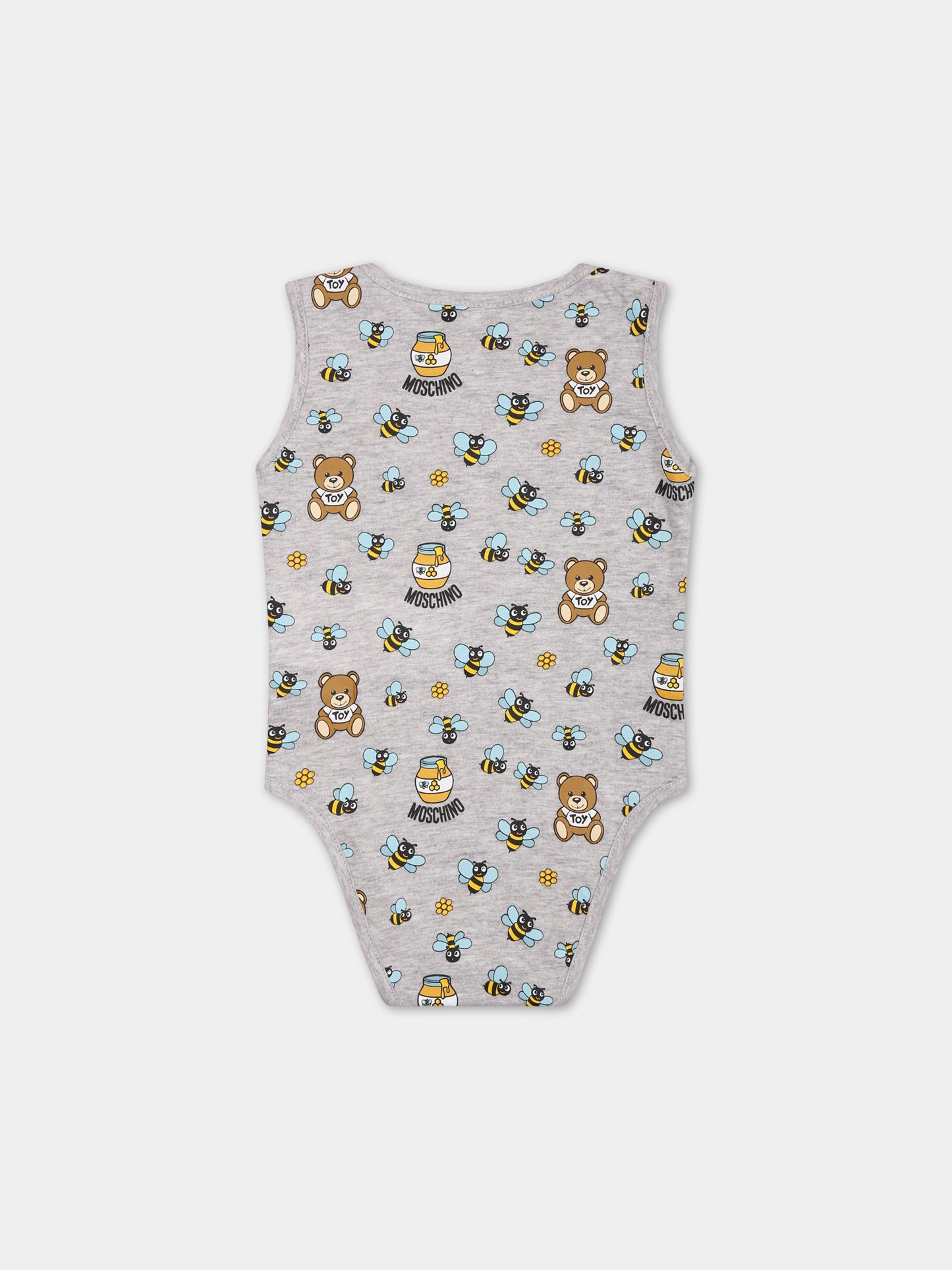 Set multicolor per neonato con Teddy Bear e stampa,Moschino Kids,MUY050 LAB60 84481