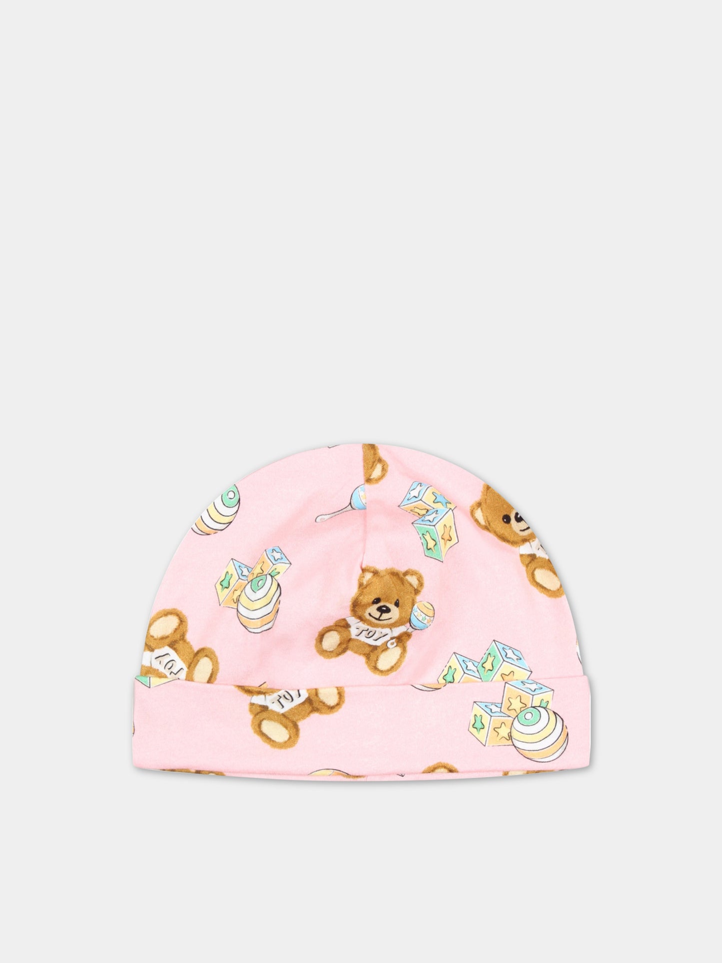 Set rosa per neonata con Teddy Bear,Moschino Kids,MMY03I LCA19 50209