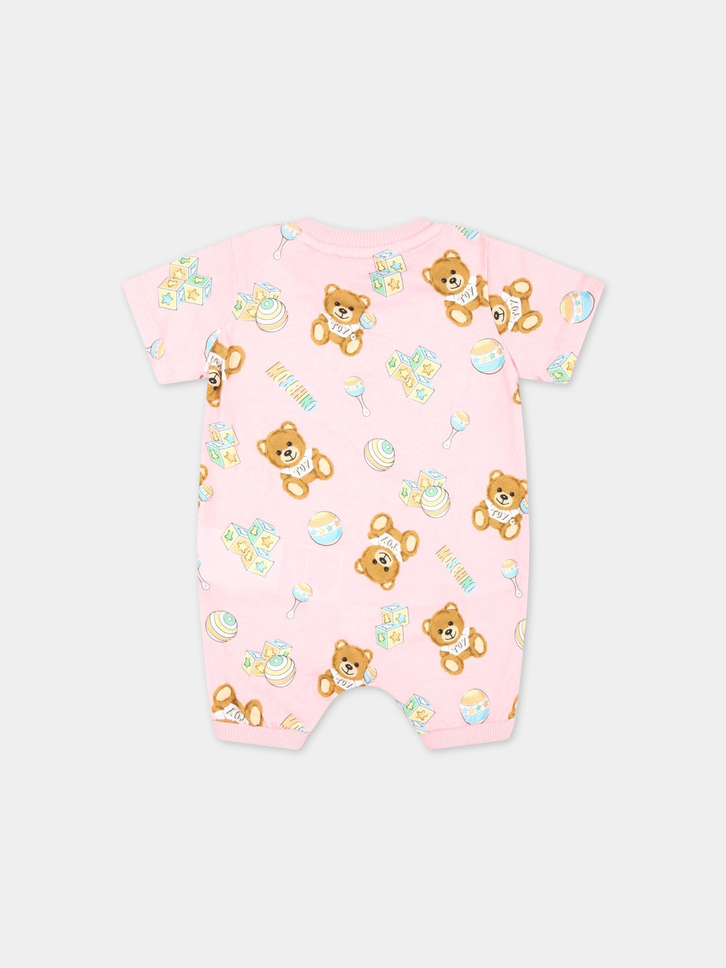 Set rosa per neonata con Teddy Bear,Moschino Kids,MPY02P LAB59 84485