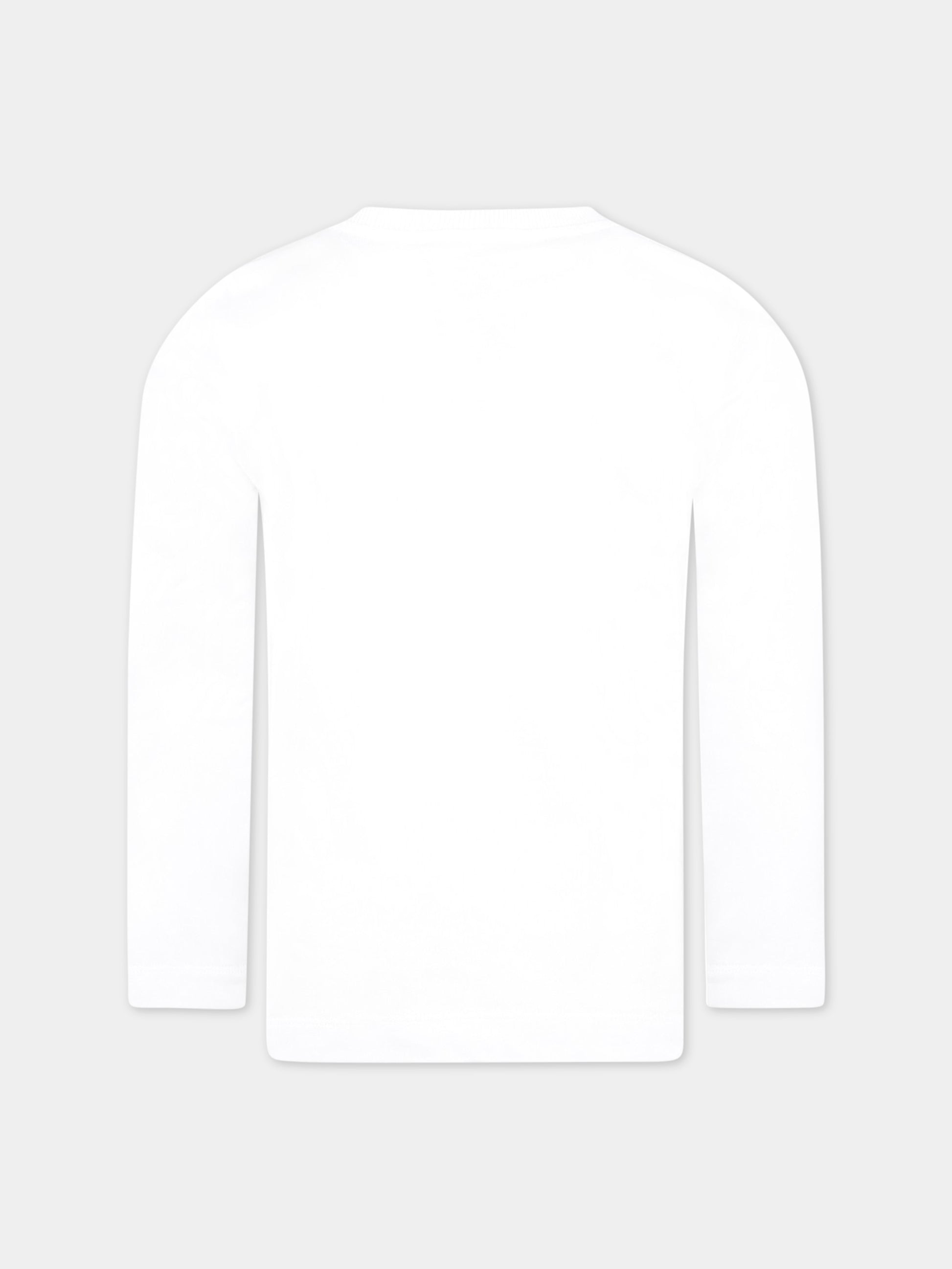 T-shirt bianca per bambini con Teddy Bear,Moschino Kids,HUO00Q LAA23 10101