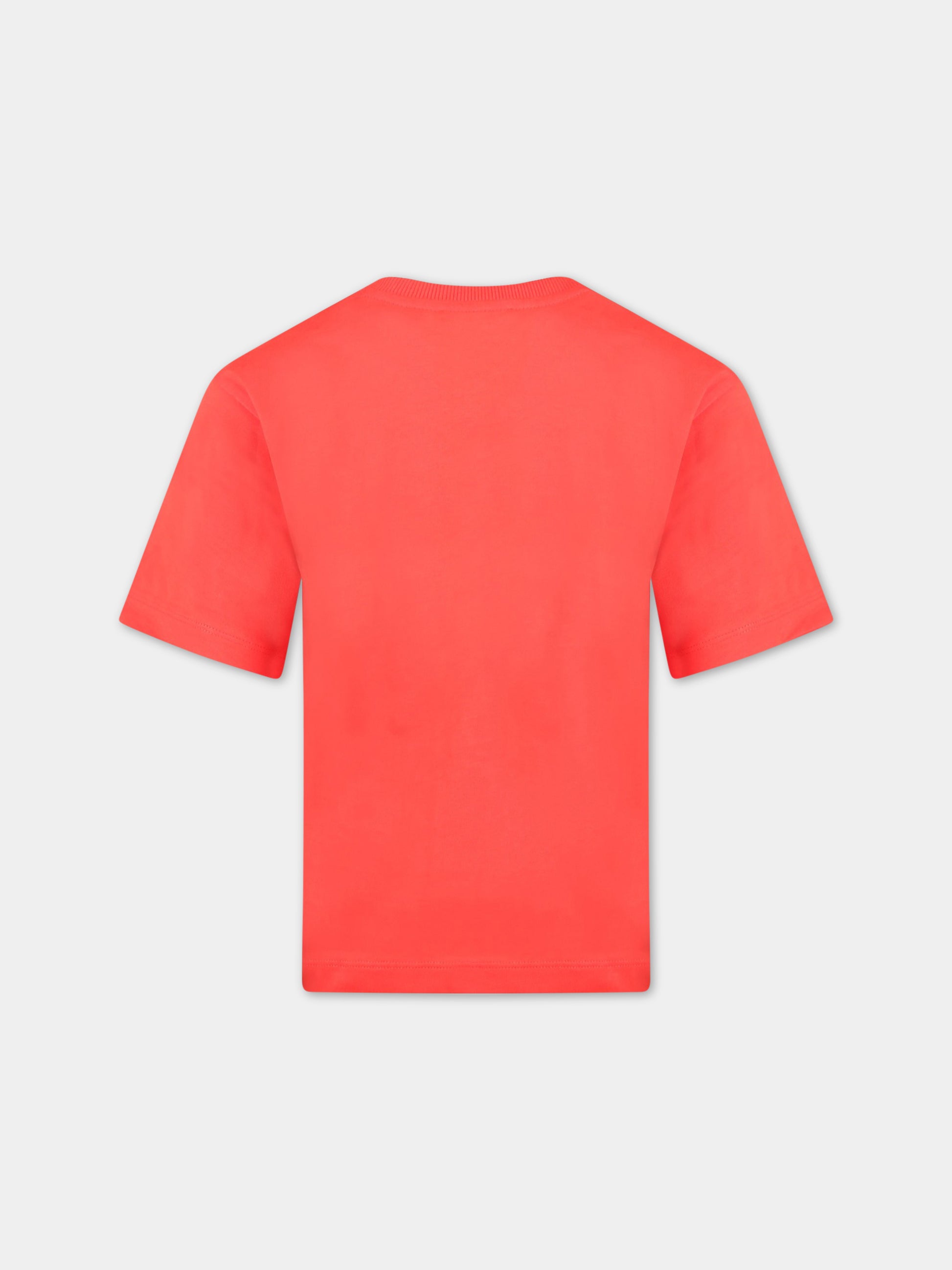 T-shirt rossa per bambini con Teddy Bear,Moschino Kids,HOM03R LAA23 50109