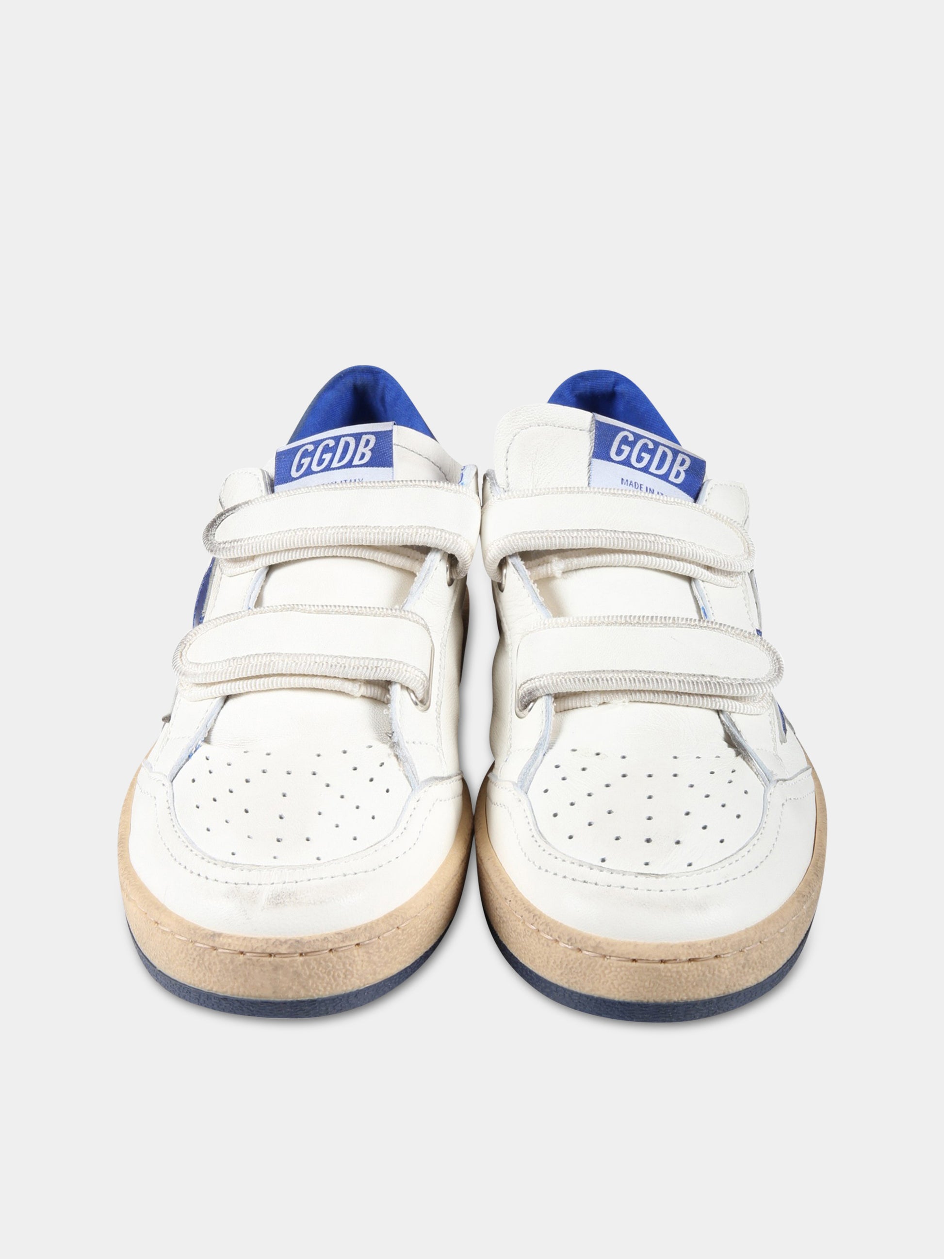 Sneakers bianche per bambino con stella e logo,Golden Goose,GTF00501 F004246 10793