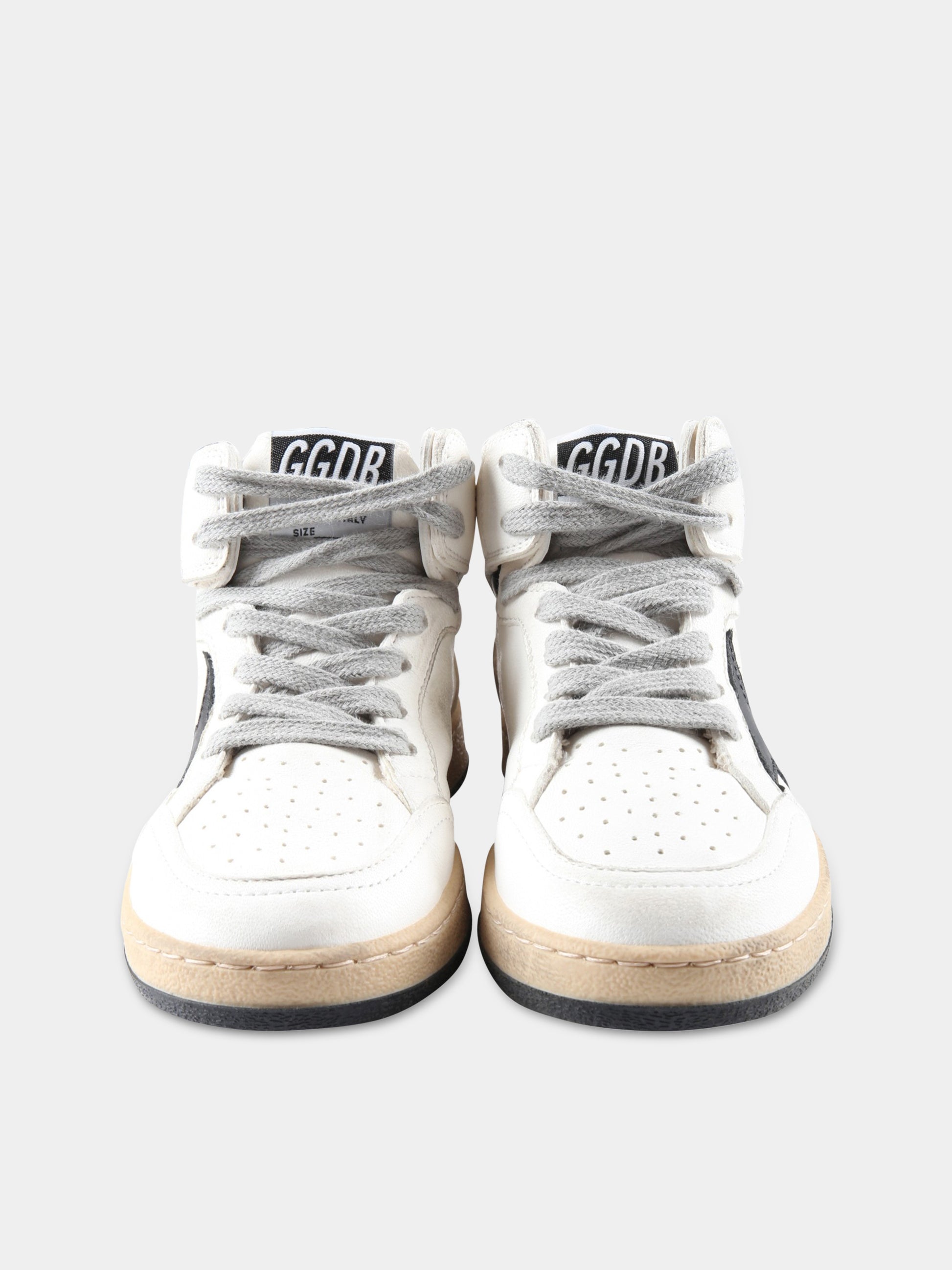 Sneakers bianche per bambino con stella e logo,Golden Goose,GYF00230 F003325 10283