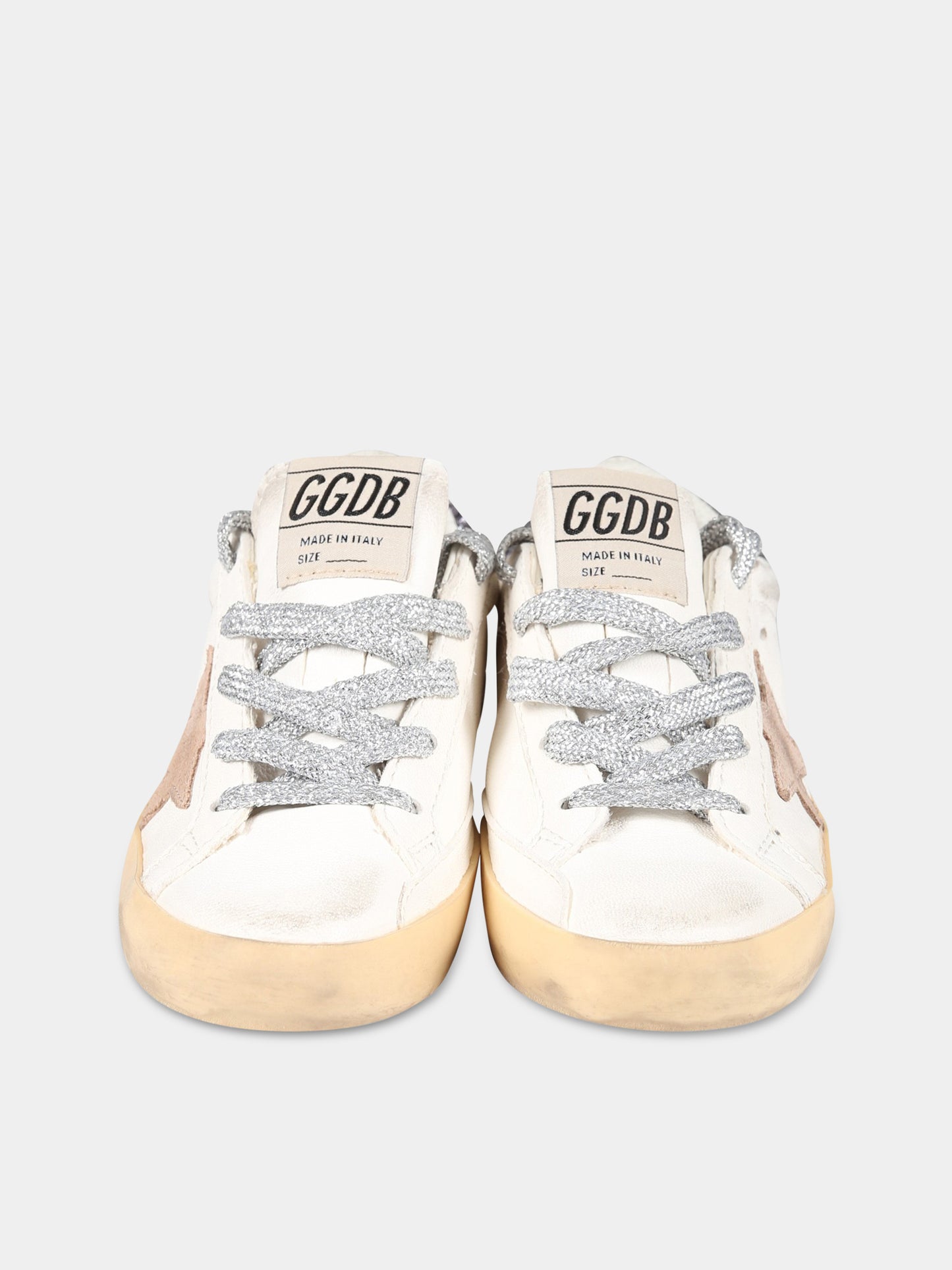 Sneakers bianche per bambina con stella,Golden Goose,GYF00102 F004344 15447